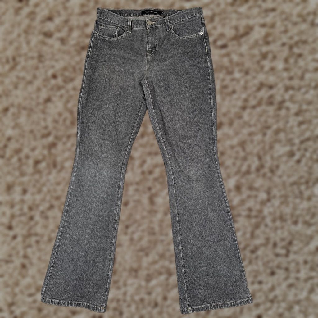 Calvin Klein Calvin Klein Jeans Womens 8 Flare Jeans Gray Charcoal Wash Mid Rise Denim 30x31 Jeans Flared 90s Womens Size 30" / US 8 / IT 44 - 1 Thumbnail