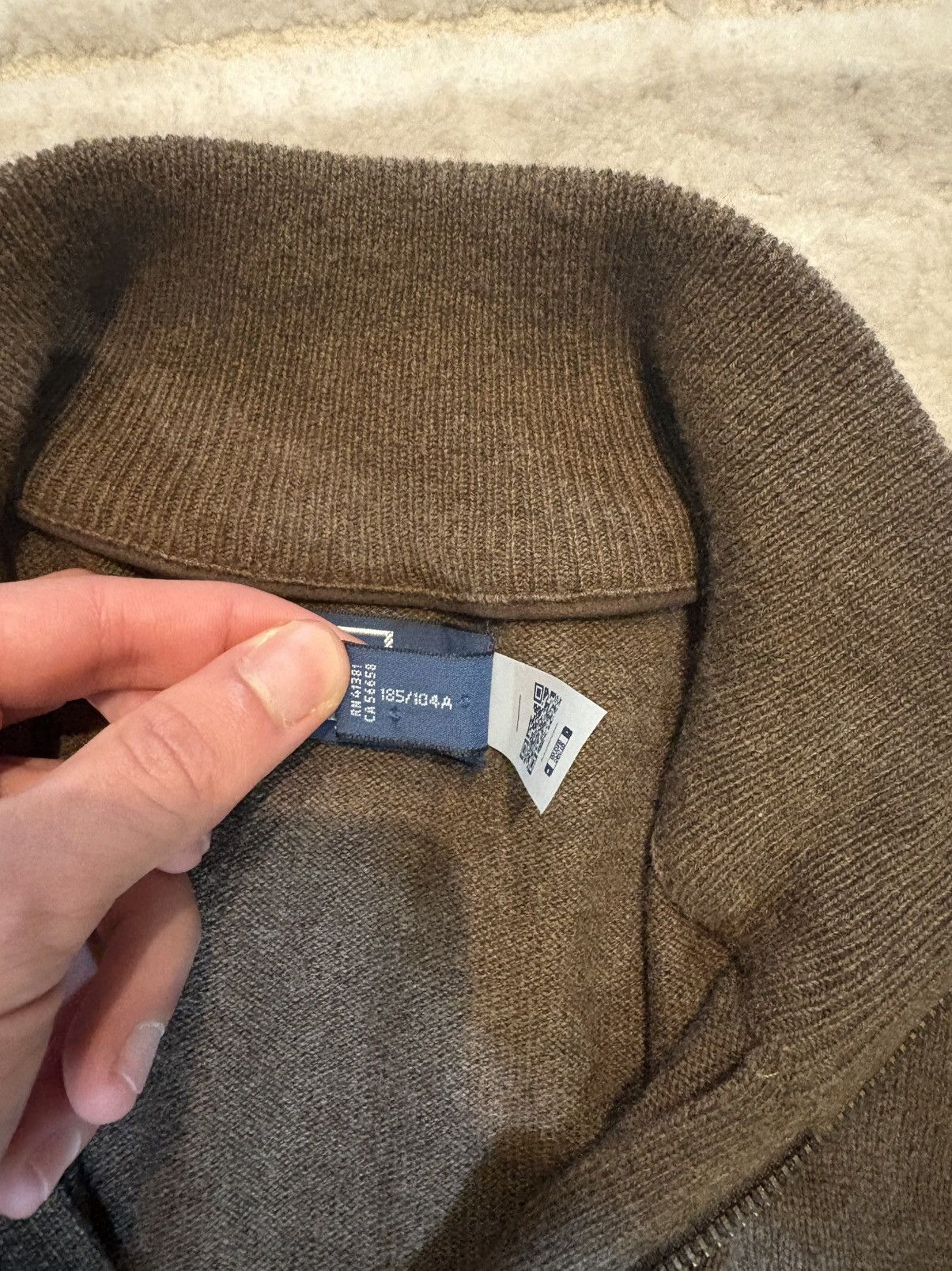 Polo Ralph Lauren Polo Ralph Lauren Wool Quarter Zip Size US XL / EU 56 / 4 - 6 Thumbnail