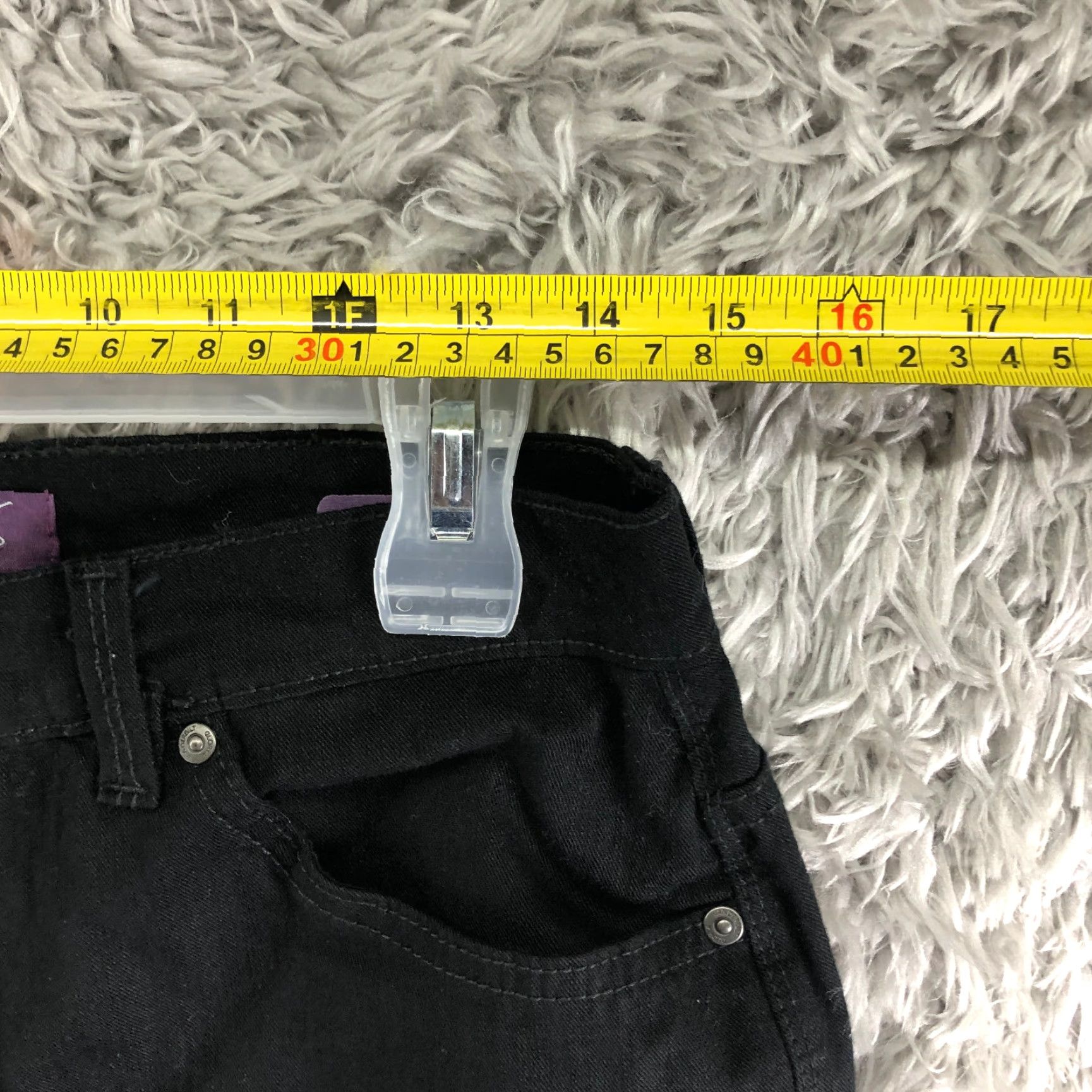 Gloria Vanderbilt Gloria Vanderbilt Amanda Jeans Dark Wash Black Denim Womens Size 10 Mid Rise 30x30 Regular Straight Pocket 5 Size 32" / US 10 / IT 46 - 2 Thumbnail