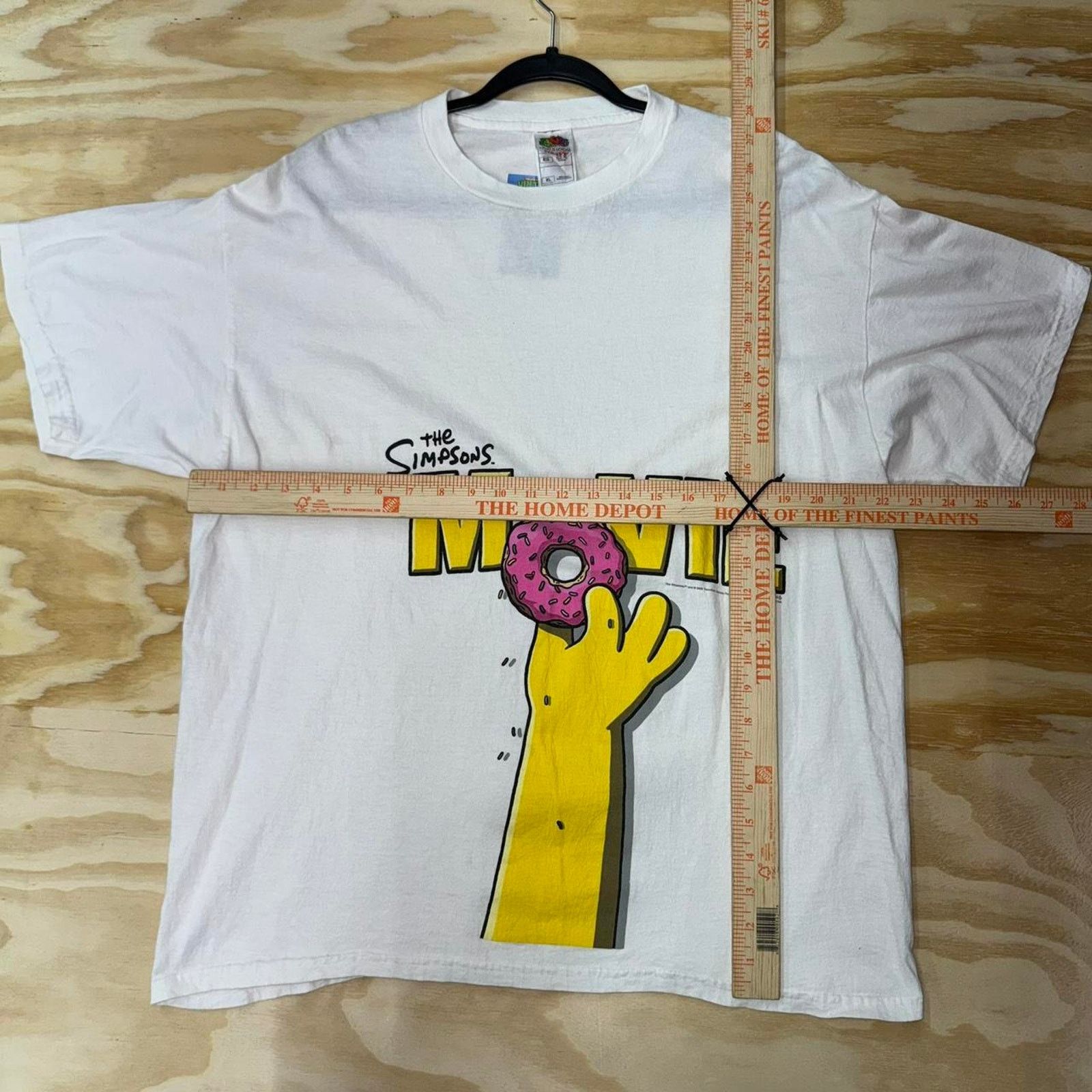 Fruit Of The Loom Vintage y2k simpsons movie film promo donut 2000s t-shirt Size US XL / EU 56 / 4 - 3 Thumbnail
