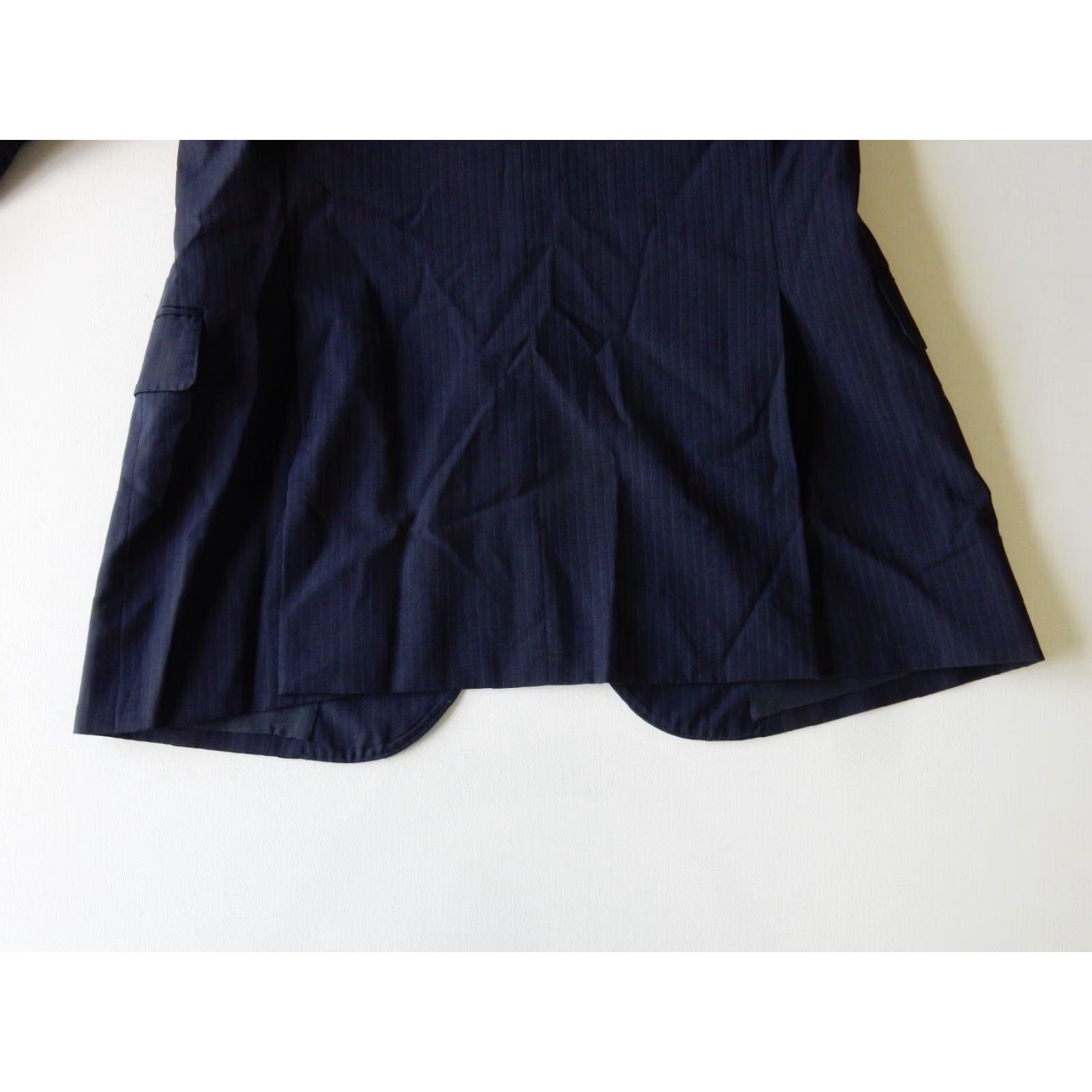 Armani VINTAGE Armani Collezioni Men's Blazer Sport Coat Jacket Size 38 Wool Dark Blue Men's Size 38R - 4 Thumbnail