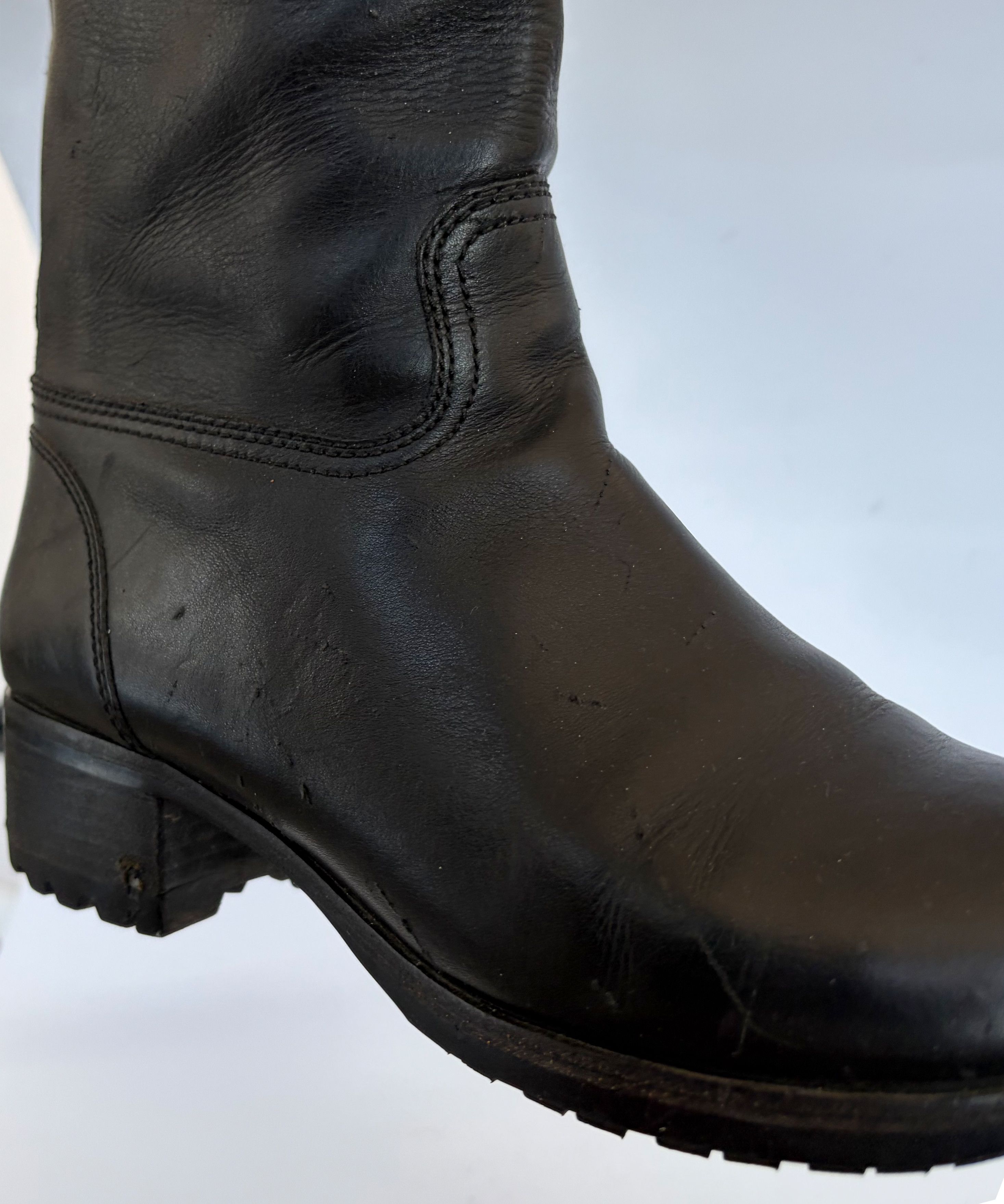 Prada PRADA Boots 1999 Leather Black Zip Logo Vintage Size 41 Size US 11 / IT 41 - 11 Thumbnail
