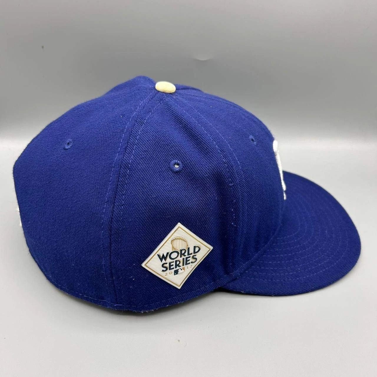 New Era Los Angeles LA Dodgers Hat Men 8 Blue World Series Fitted Size ONE SIZE - 7 Thumbnail