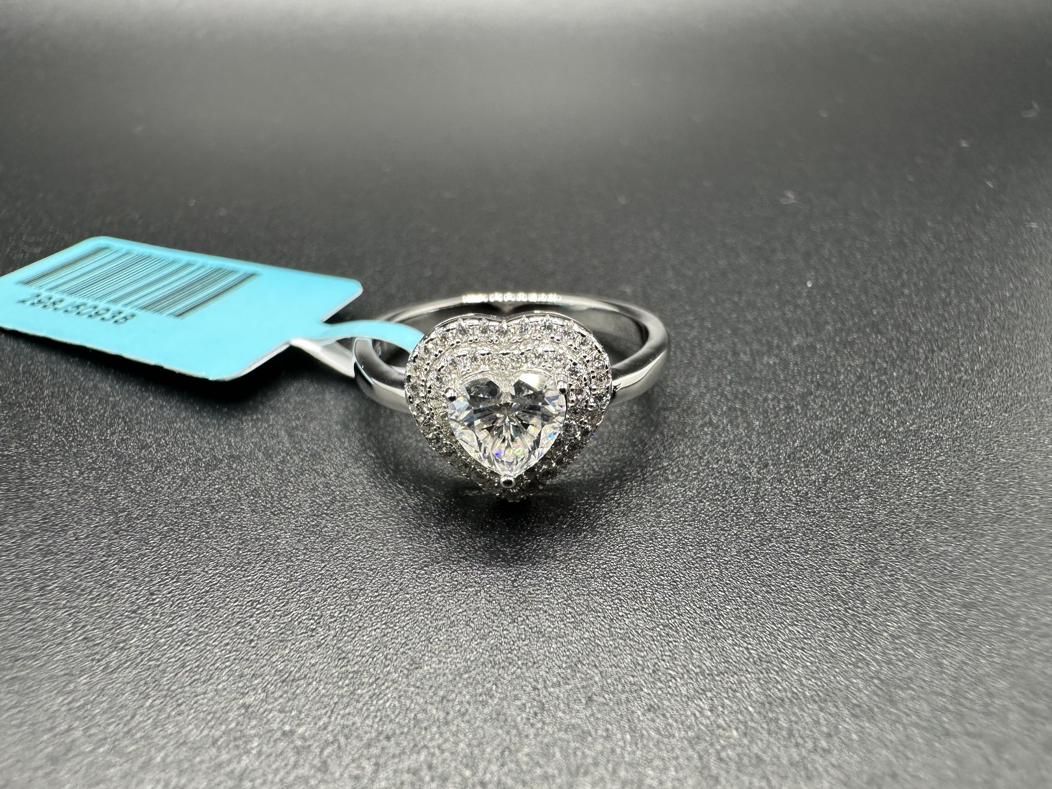 MOISSANITE SOLITAIRE W/ MULTI STONE HEART SHAPE