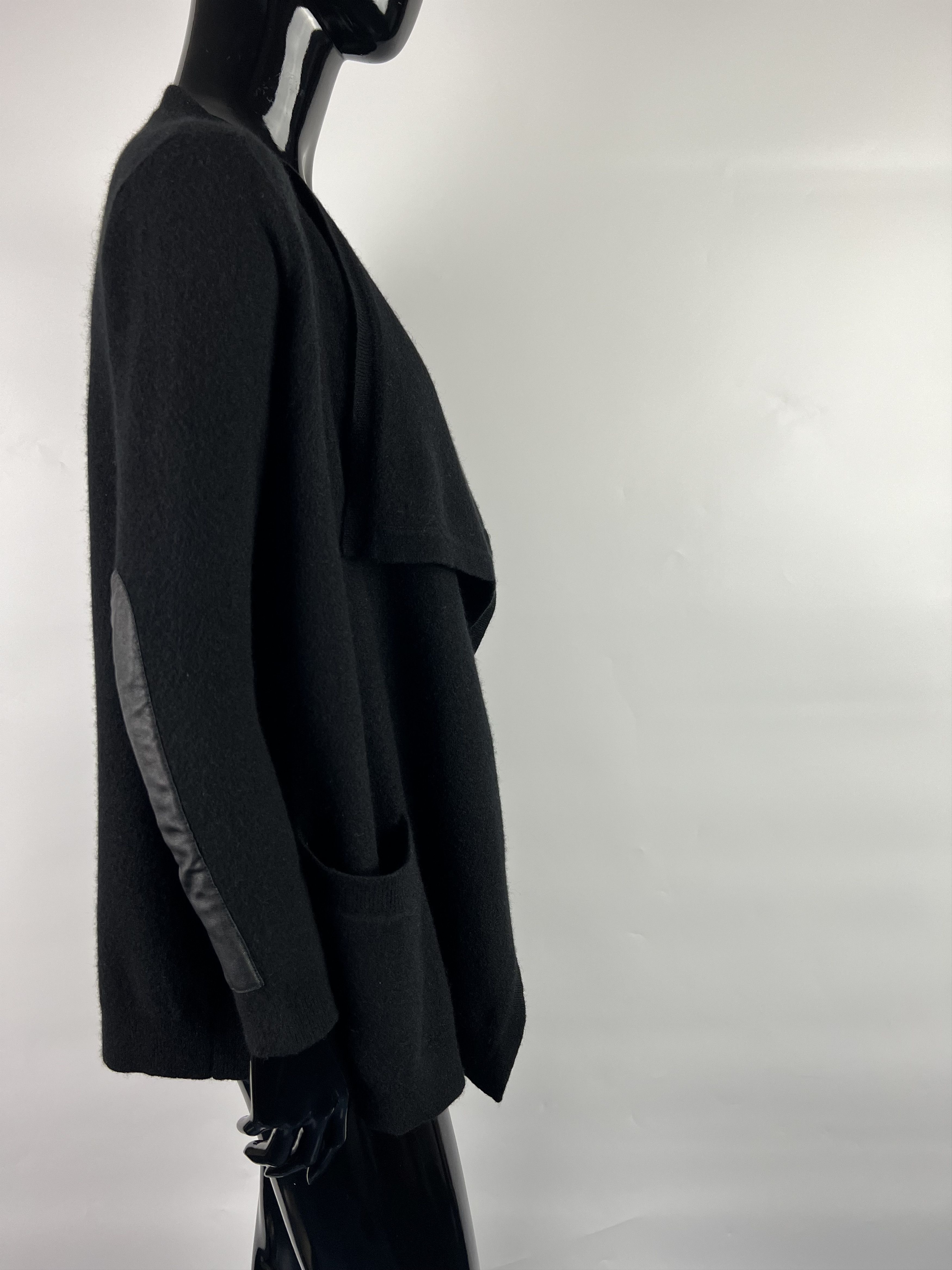 Sandro Sandro Wool Cashmere Open Cardigan Leather Aplication Size 1 Size S / US 4 / IT 40 - 5 Thumbnail