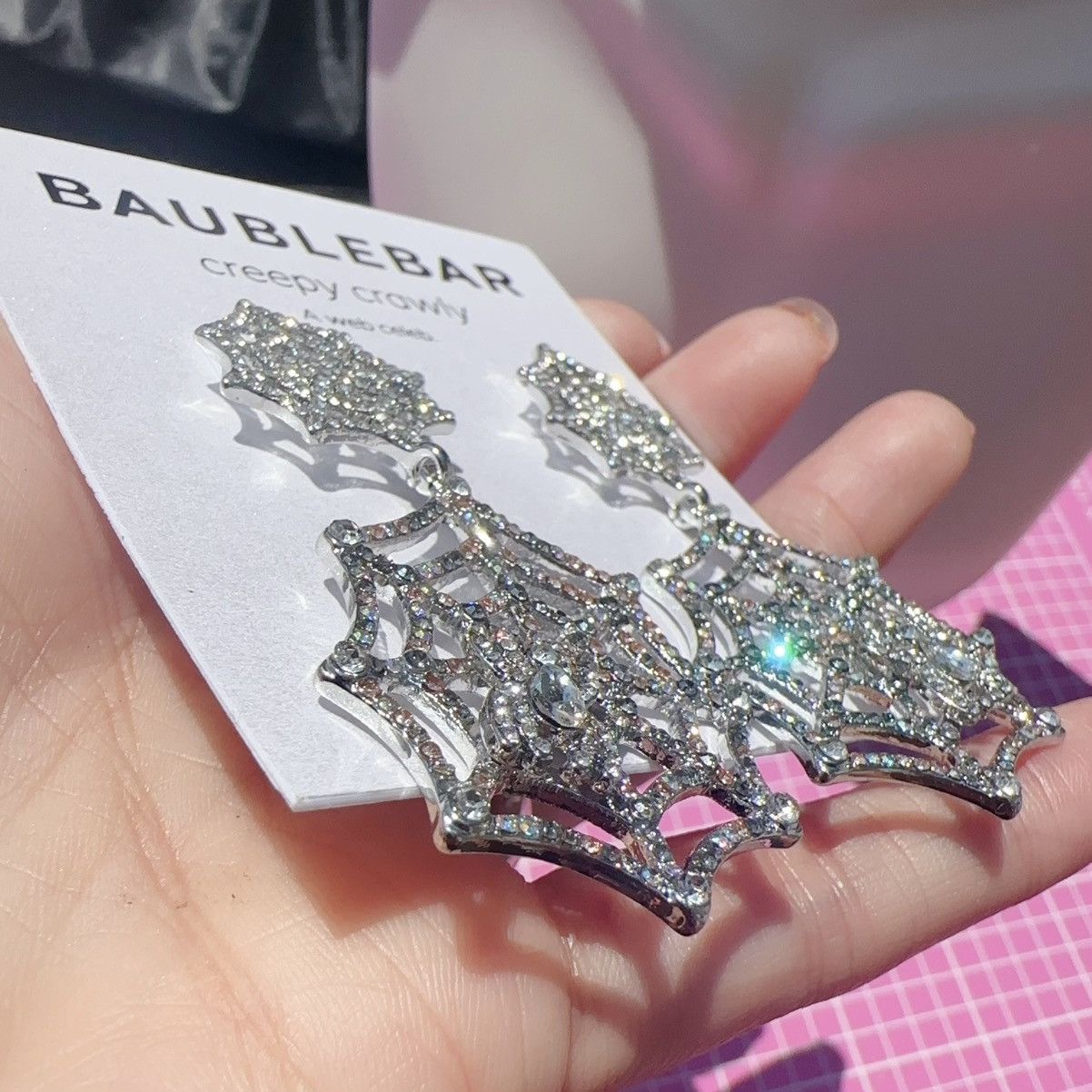 Designer Baublebar silver diamond paved creepy crawly A web celeb Size ONE SIZE - 4 Thumbnail