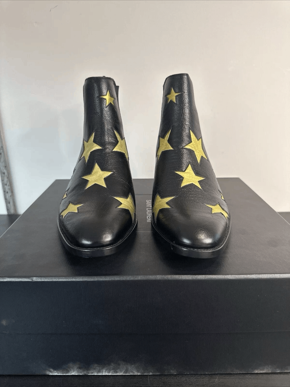 Yves Saint Laurent SAINT LAURENT BOOTS WYATT ANKLE BOOTS WITH STARS SIZE 40 Size US 7 / EU 40 - 2 Thumbnail