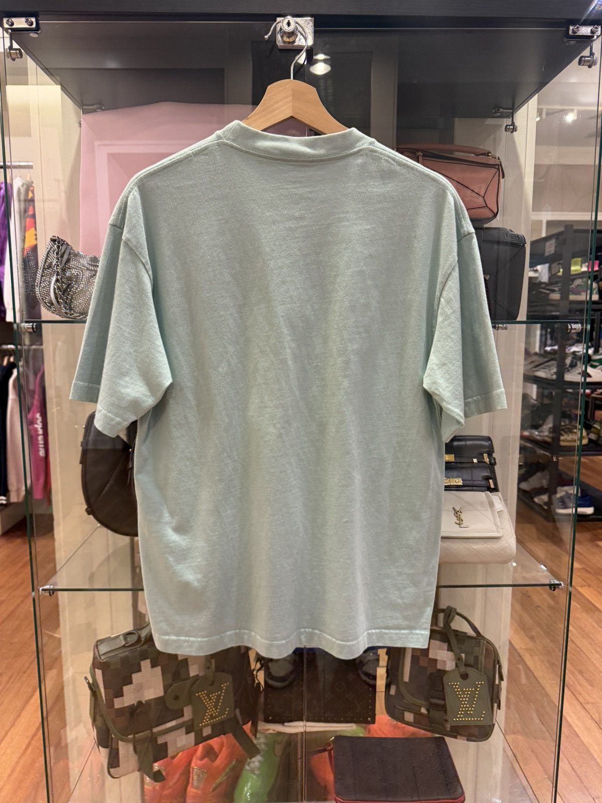 Balenciaga Balenciaga Embroidered BB Paris Icon Tee - Mint Green Size US XXS / EU 40 - 2 Thumbnail