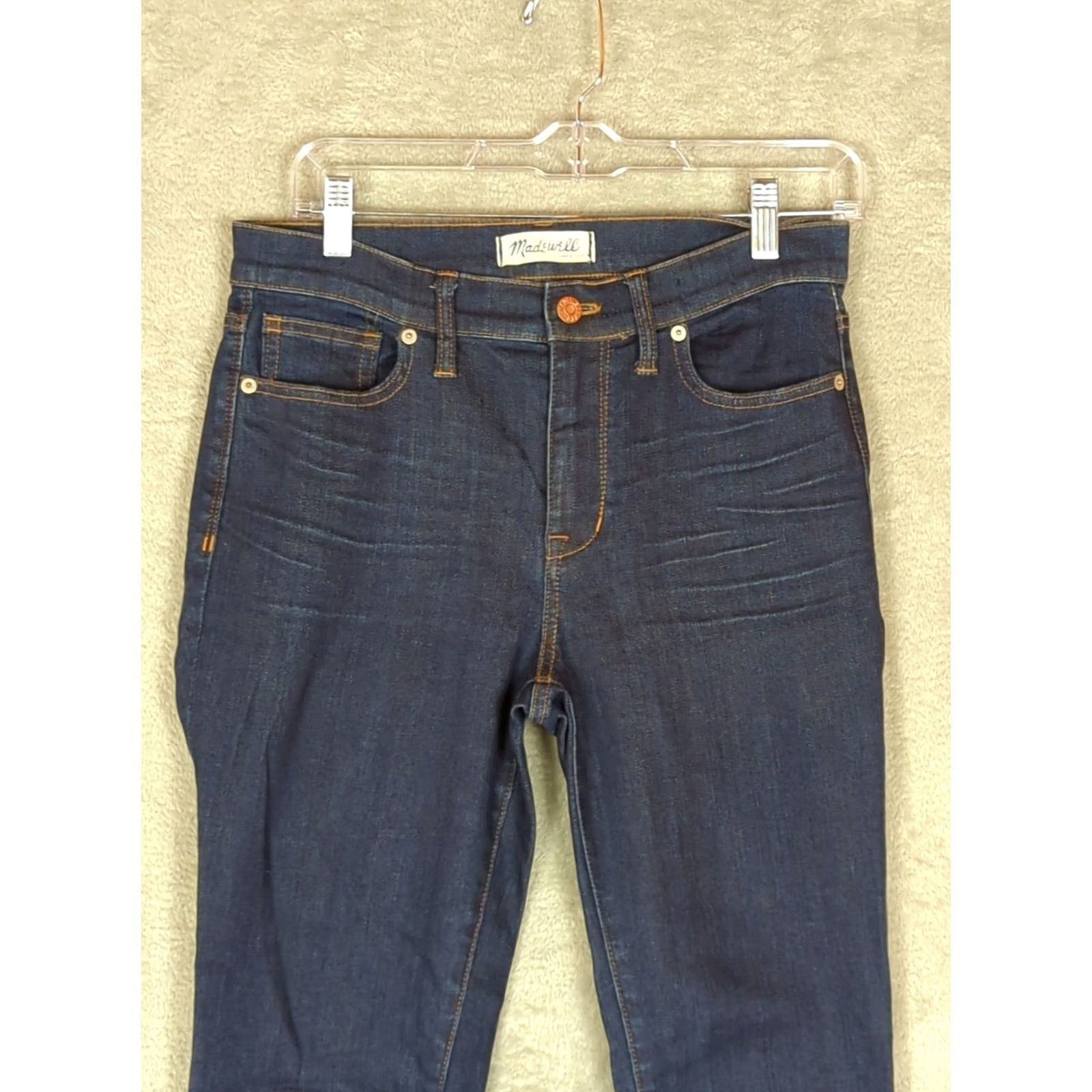 Madewell Madewell 10" High Rise Skinny Jeans Dark Wash 28 Slim Fit Cigarette Pencil Jeans Women Size 28" / US 6 / IT 42 - 3 Thumbnail