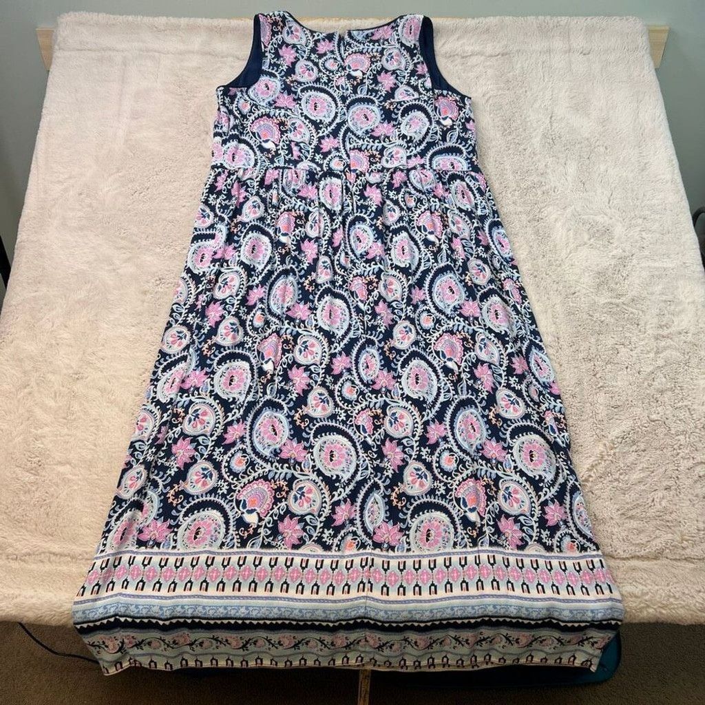 Talbots Talbots Women Dress 14W Paisley Floral Maxi Dress Beach Boho Size XL / US 12-14 / IT 48-50 - 11 Thumbnail
