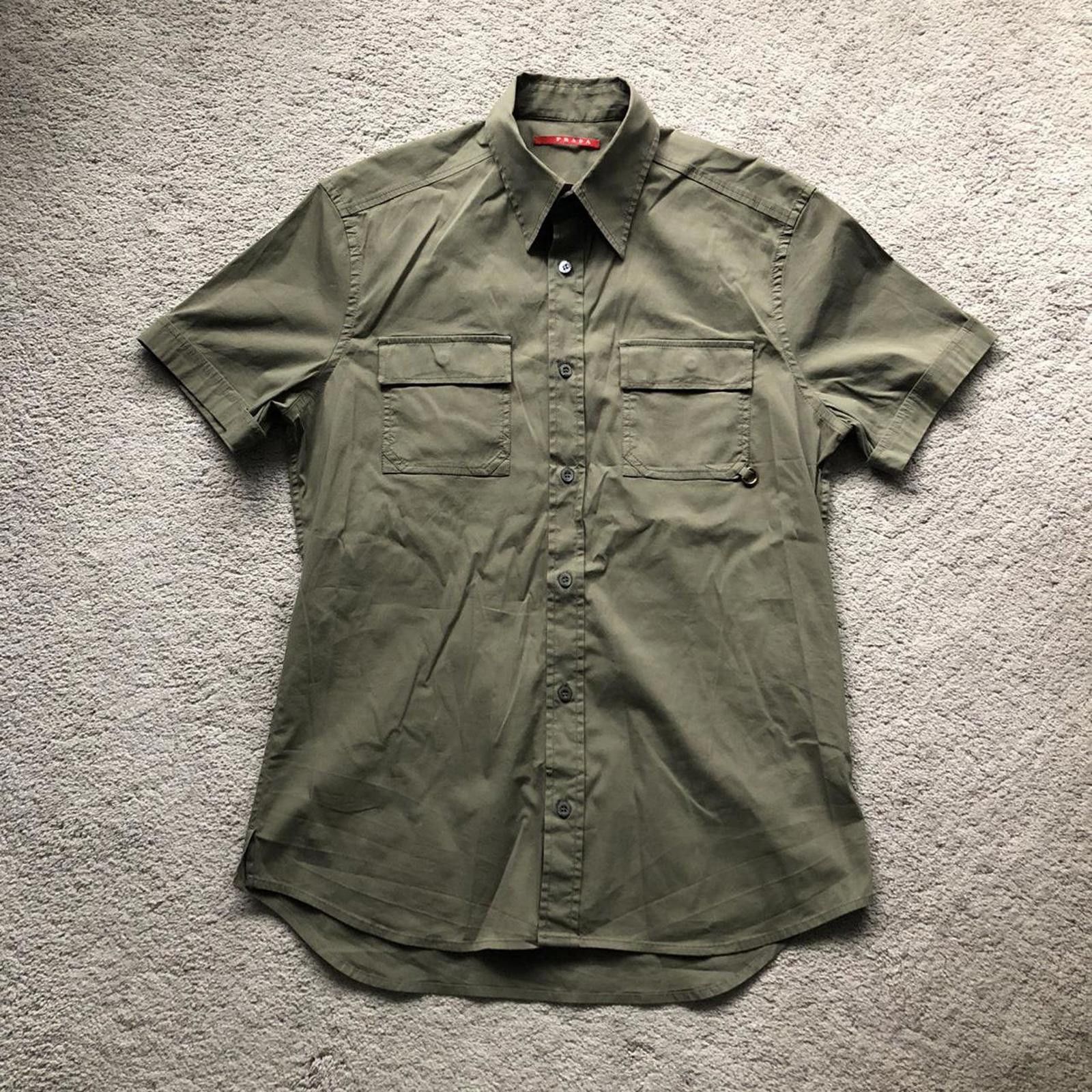 Prada Vintage Prada Short Sleeve Button Up Shirt Size US M / EU 48-50 / 2 - 1 Thumbnail