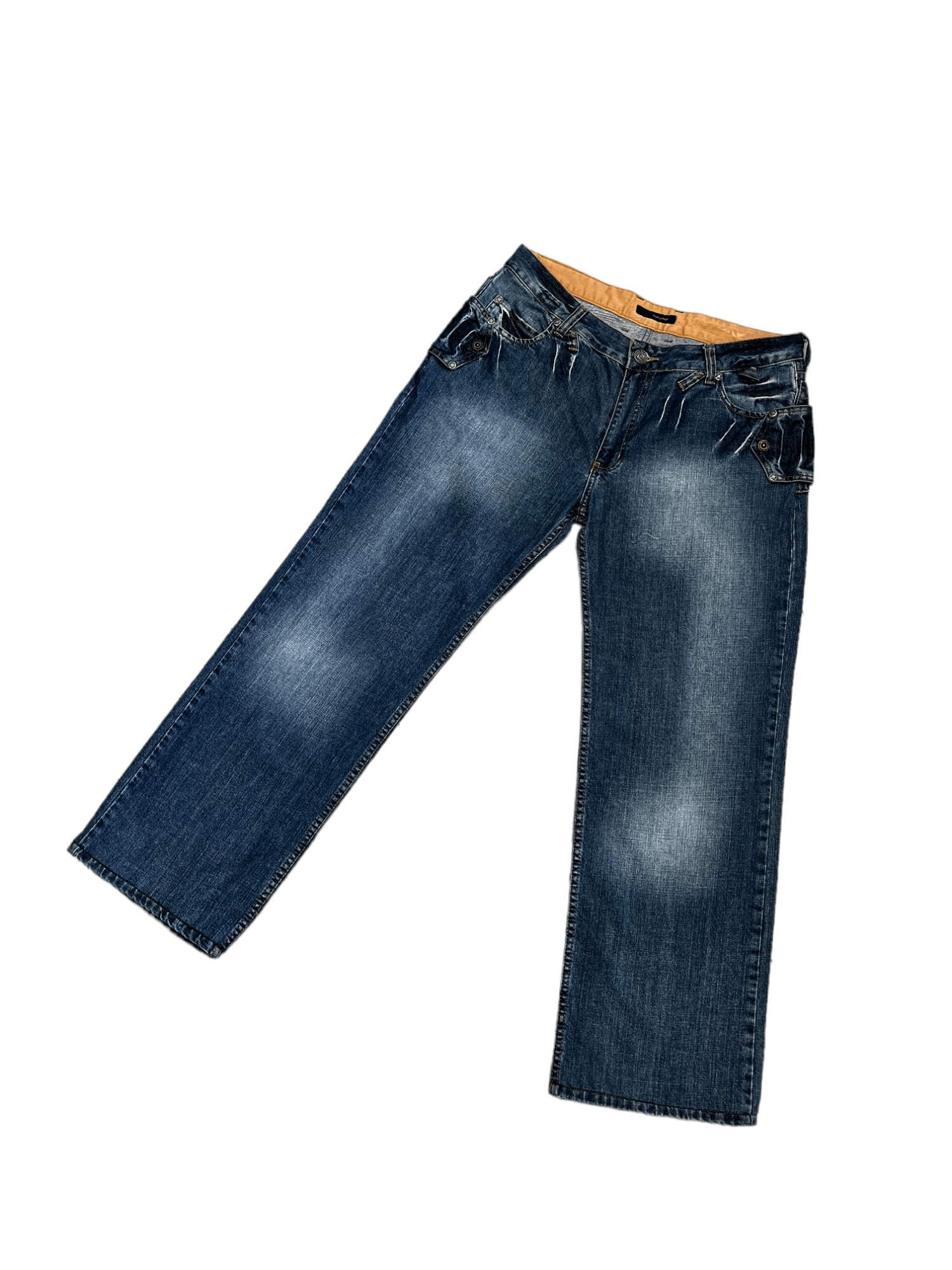 Dsquared2 💀 DSQUARED2 VINTAGE JEANS ITALY SKULL NAVY LUXURY Y2K DENIM Size US 38 / EU 54 - 3 Thumbnail