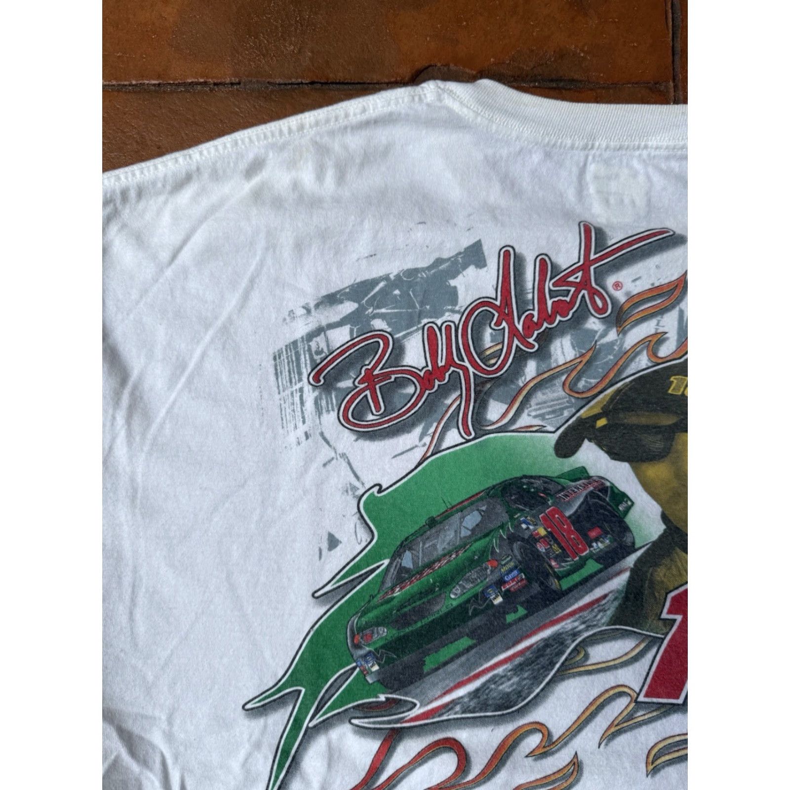 Vintage VINTAGE Bobby Labonte Nascar Racing T Shirt Large Double Sided Shirt Men White Cotton 90s Retro Graphic Print LogoLicensed Fans Size US L / EU 52-54 / 3 - 5 Thumbnail