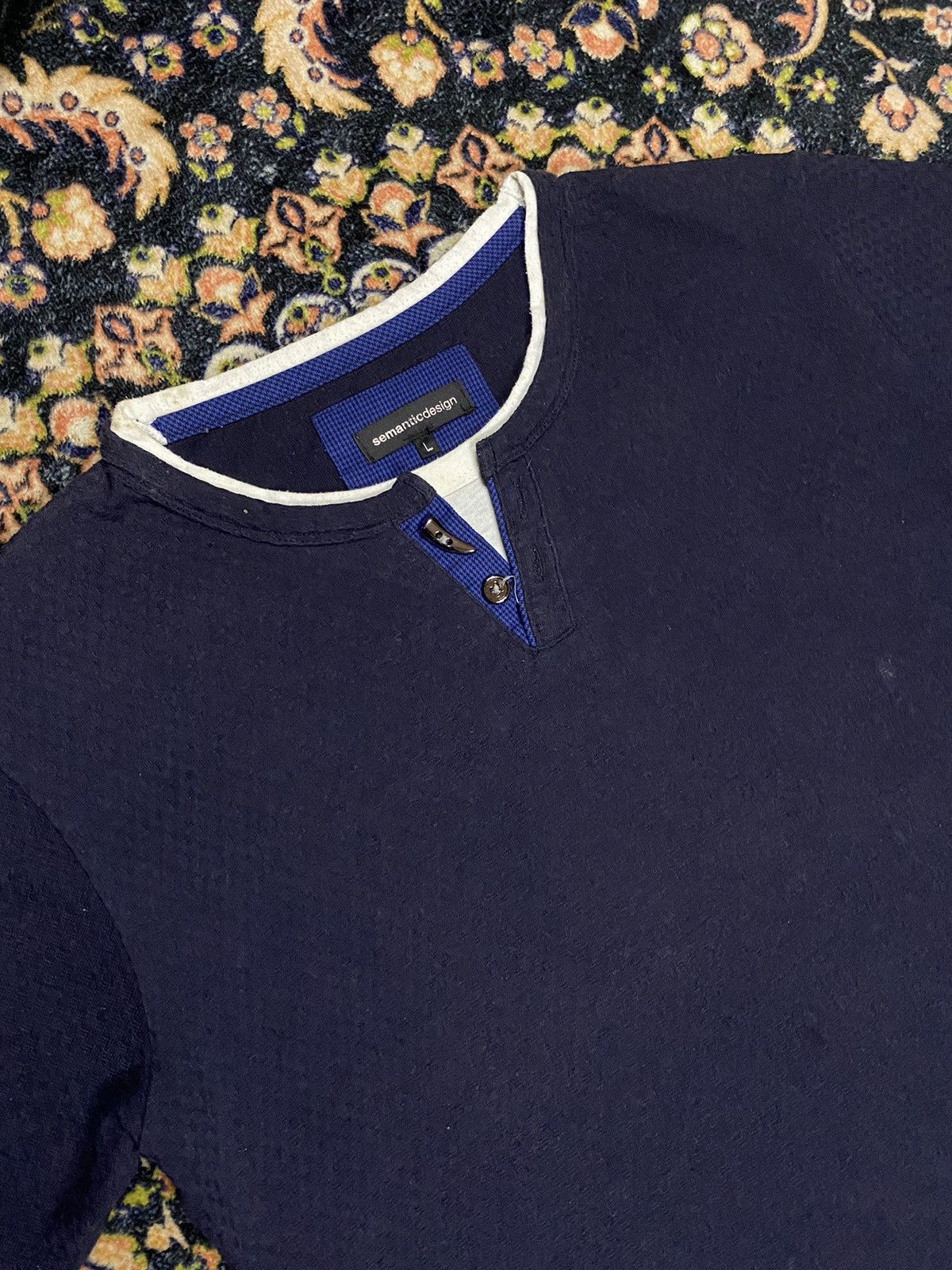 If Six Was Nine × Japanese Brand × Le Grande Bleu (L.G.B.) Tabs Semantic Design Double layer T shirt Size US L / EU 52-54 / 3 - 3 Thumbnail