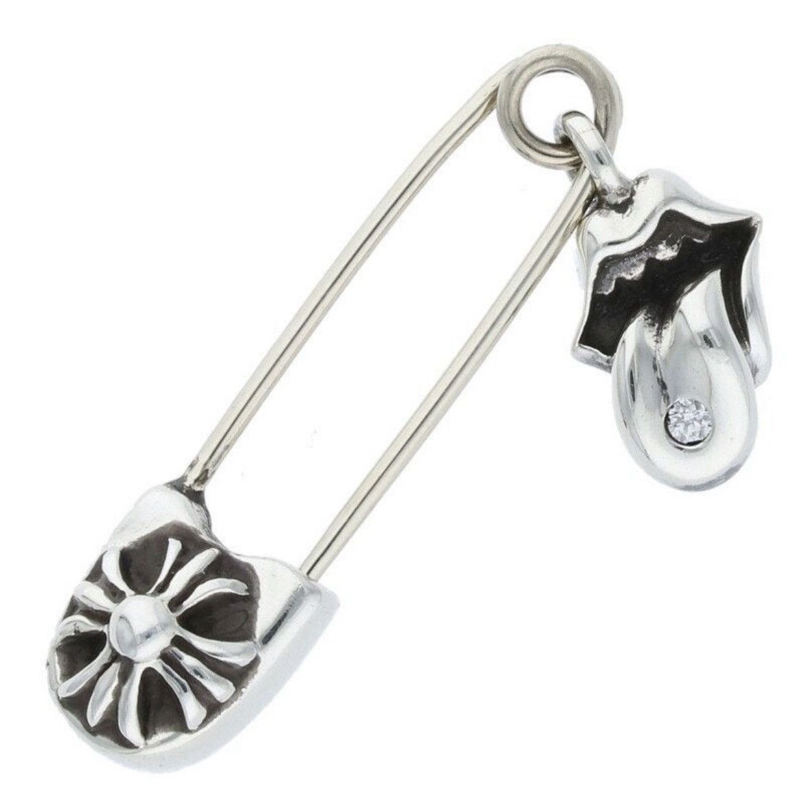 Chrome Hearts Chrome Hearts Silver Safety Pin Necklace Charms Size ONE SIZE - 1 Thumbnail
