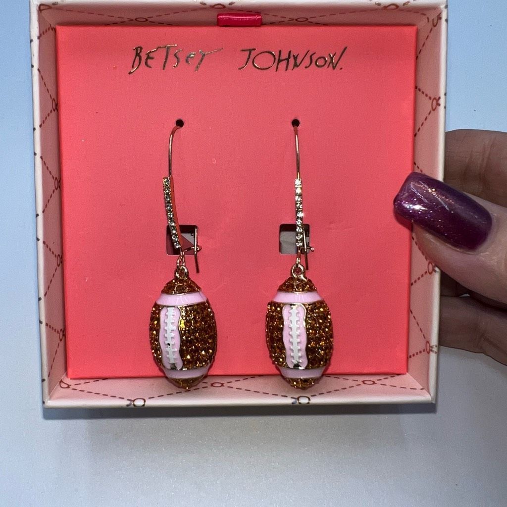 Betsey Johnson Betsey Johnson NWB Bling Football Earrings Size ONE SIZE - 1 Thumbnail