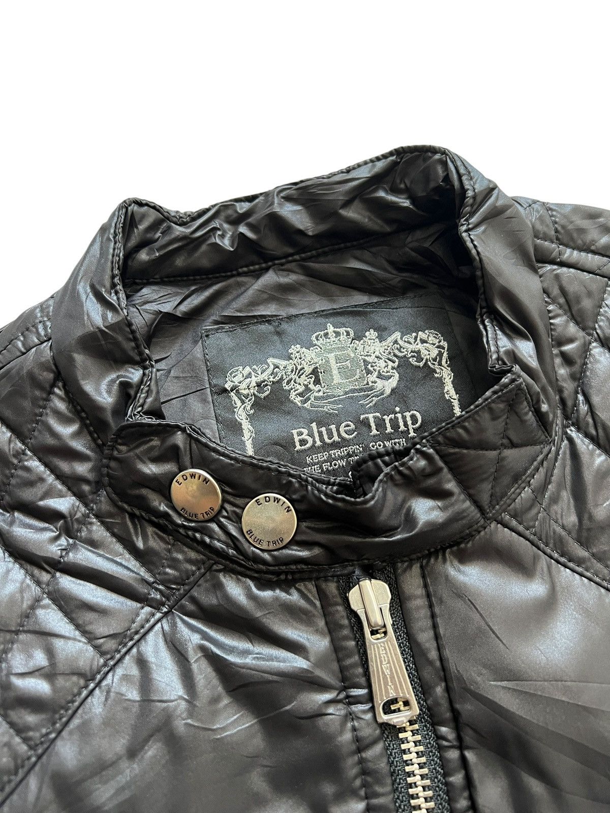 Edwin Edwin Blue Trip Biker Paded Jacket Size US M / EU 48-50 / 2 - 12 Thumbnail