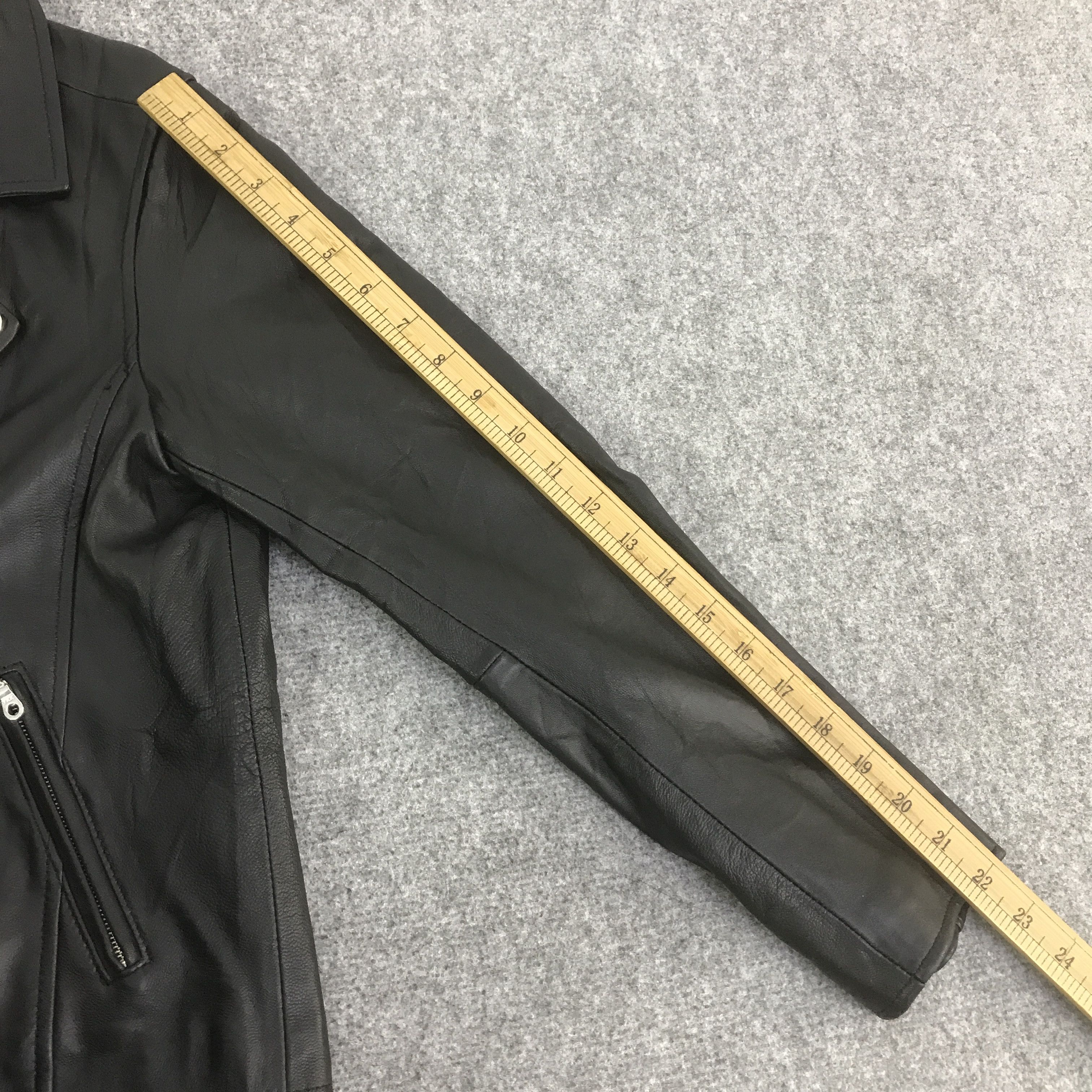 Japanese Brand URBAN RESEARCH BLACK LEATHER JACKET K132B16 Size US S / EU 44-46 / 1 - 5 Thumbnail