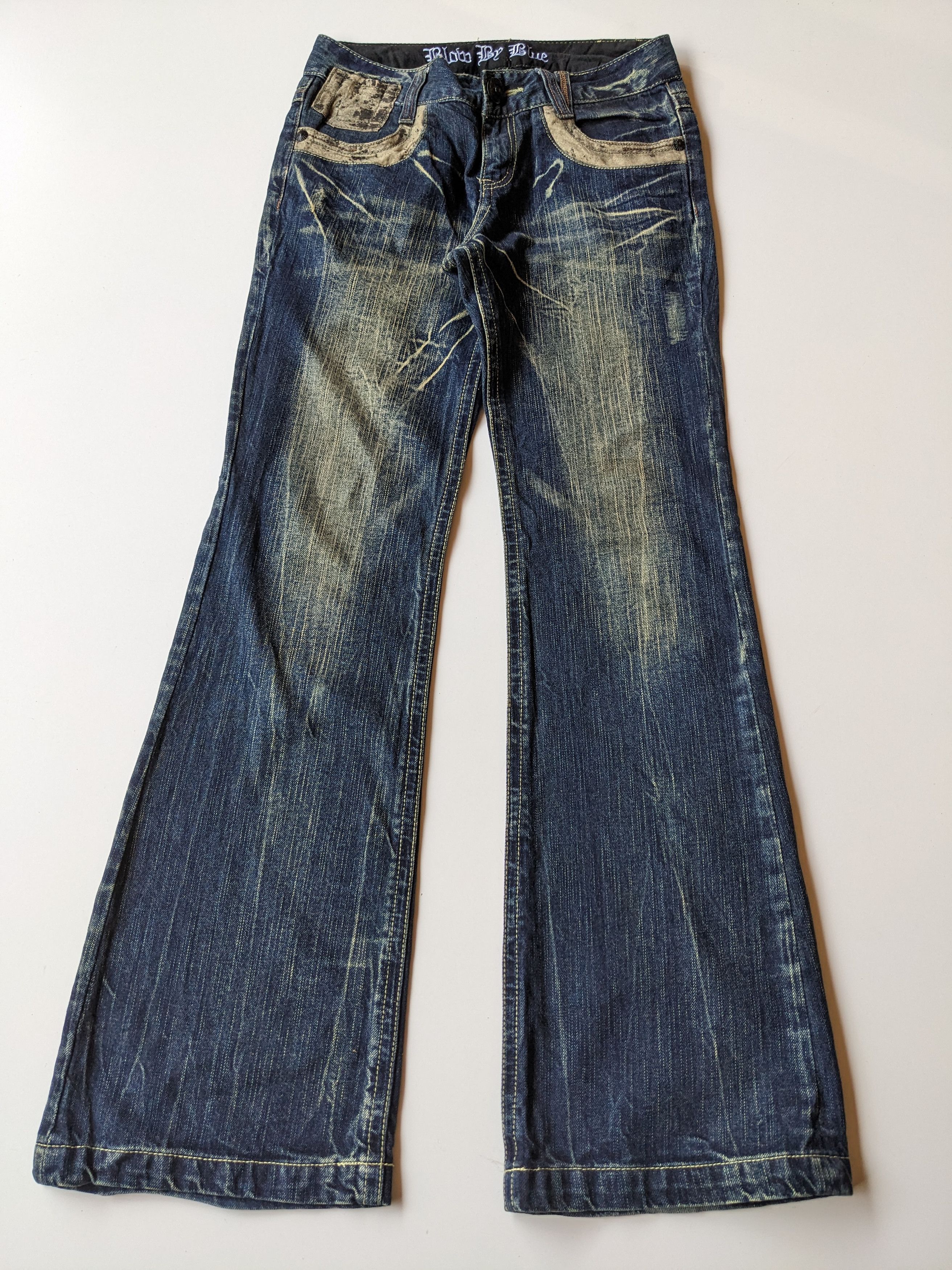 Japanese Brand Blow By Blue Flare blue to faded jeans Size US 29 - 1 Thumbnail