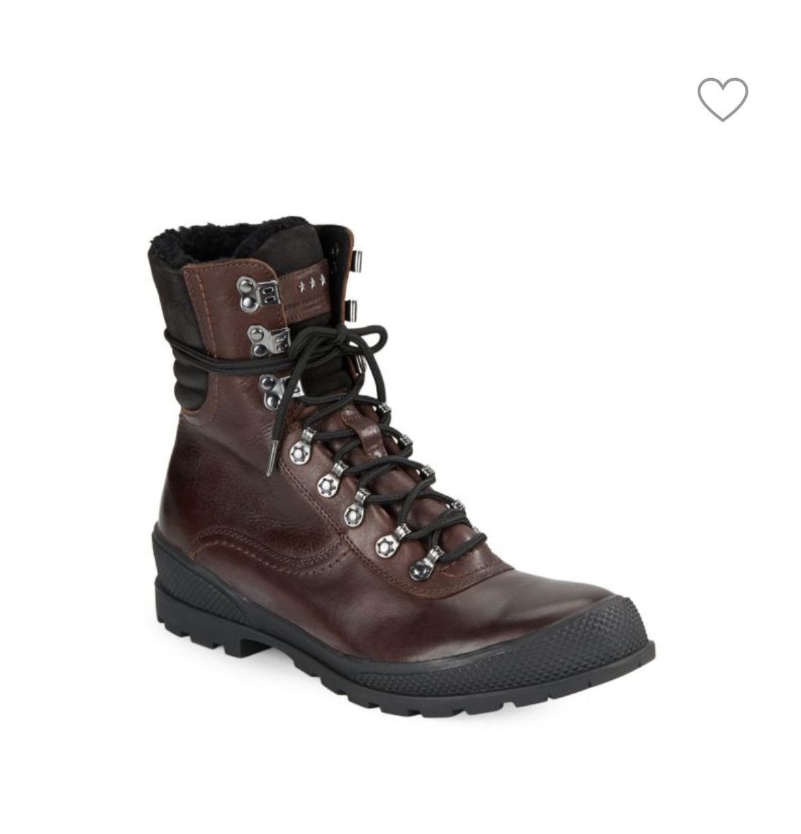 John Varvatos Shearling Lined Leather Hiking Boot. 9.5 Size US 9.5 / EU 42-43 - 5 Thumbnail