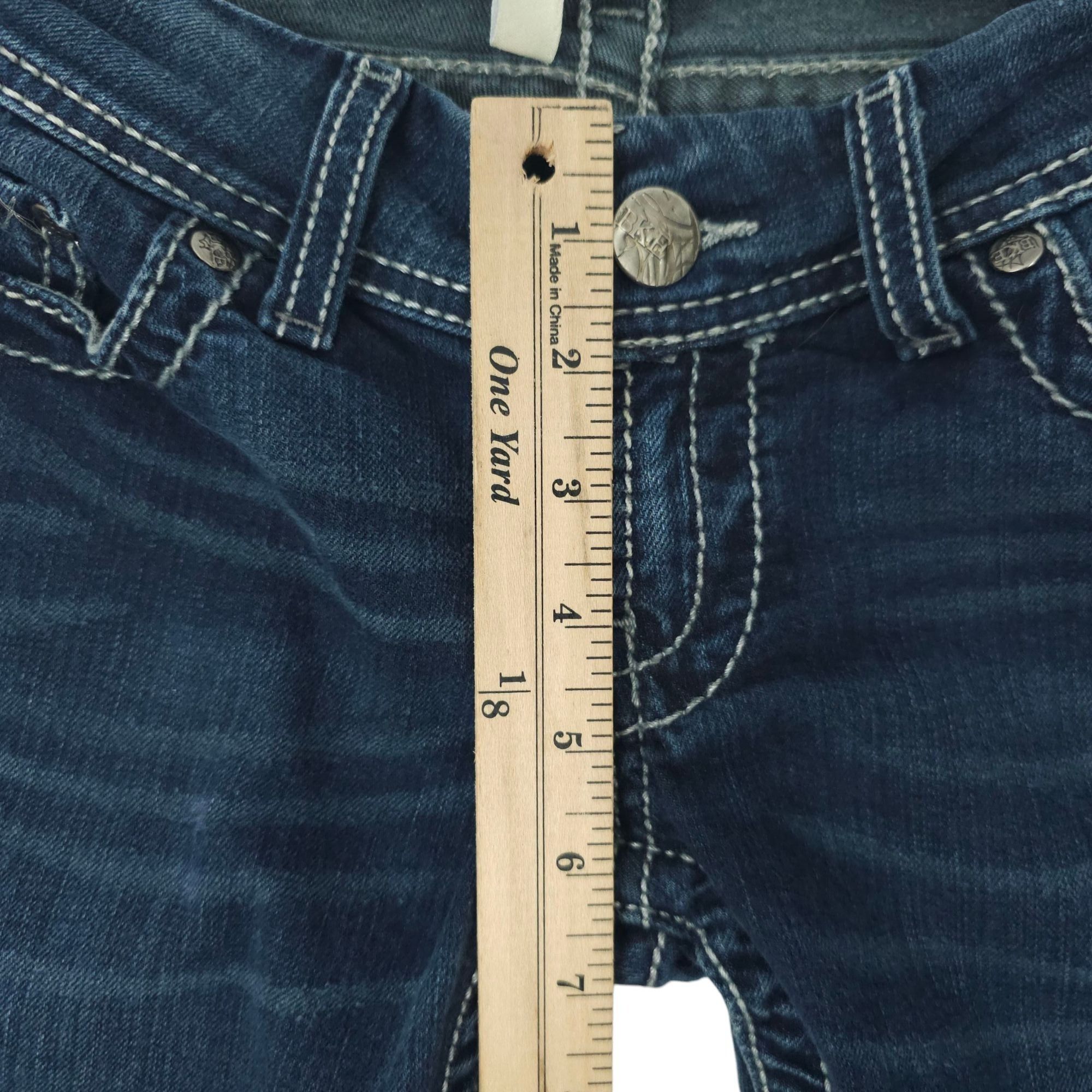 BKE BKE Buckle Starlite Stretch Boot Flare Jeans Womens 27S Low Size 29" - 4 Thumbnail