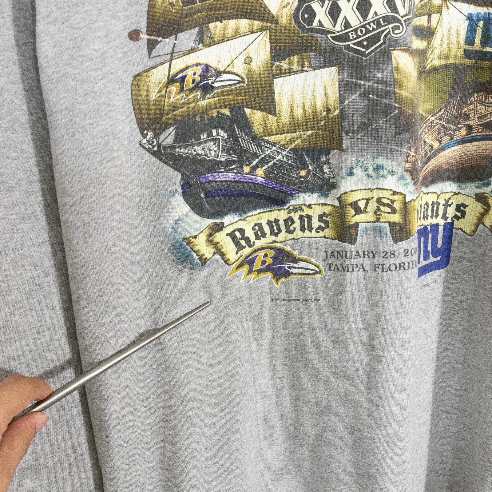 Vintage Vintage 2001 Super Bowl Ravens T Shirt Mens XL - Long Sleeve Size US XL / EU 56 / 4 - 4 Thumbnail