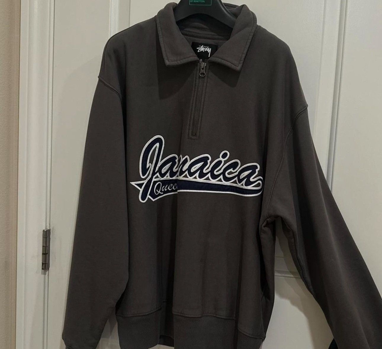 FW22 Stussy x Denim Tears Half Zip Fleece 'Charcoal'