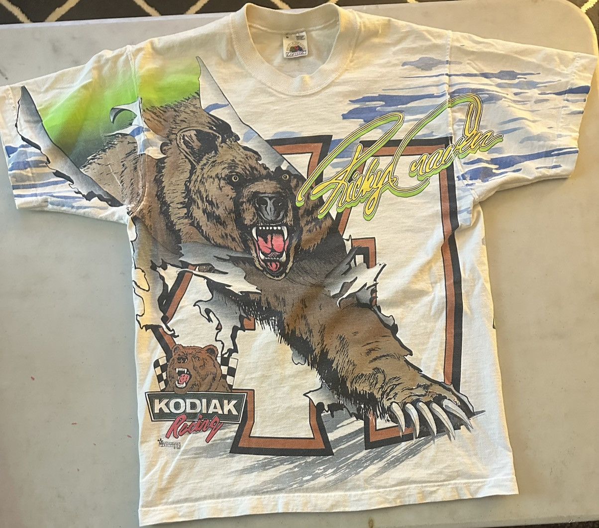 NASCAR Ricky Craven 1996 single stitch kodiak racing AOP bear tee Size US M / EU 48-50 / 2 - 1 Thumbnail