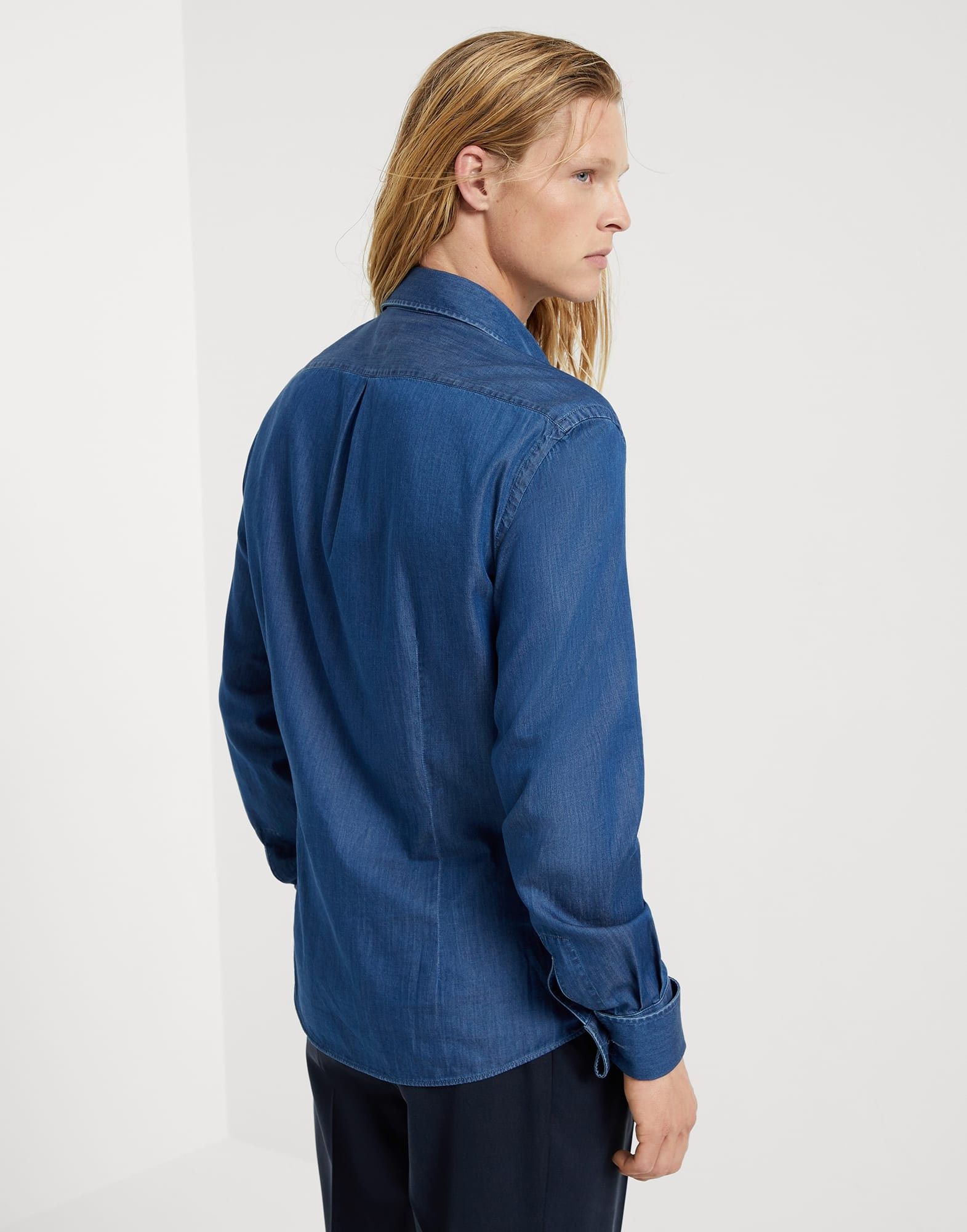 Brunello Cucinelli Shirt in Open Blue Size US L / EU 52-54 / 3 - 3 Thumbnail