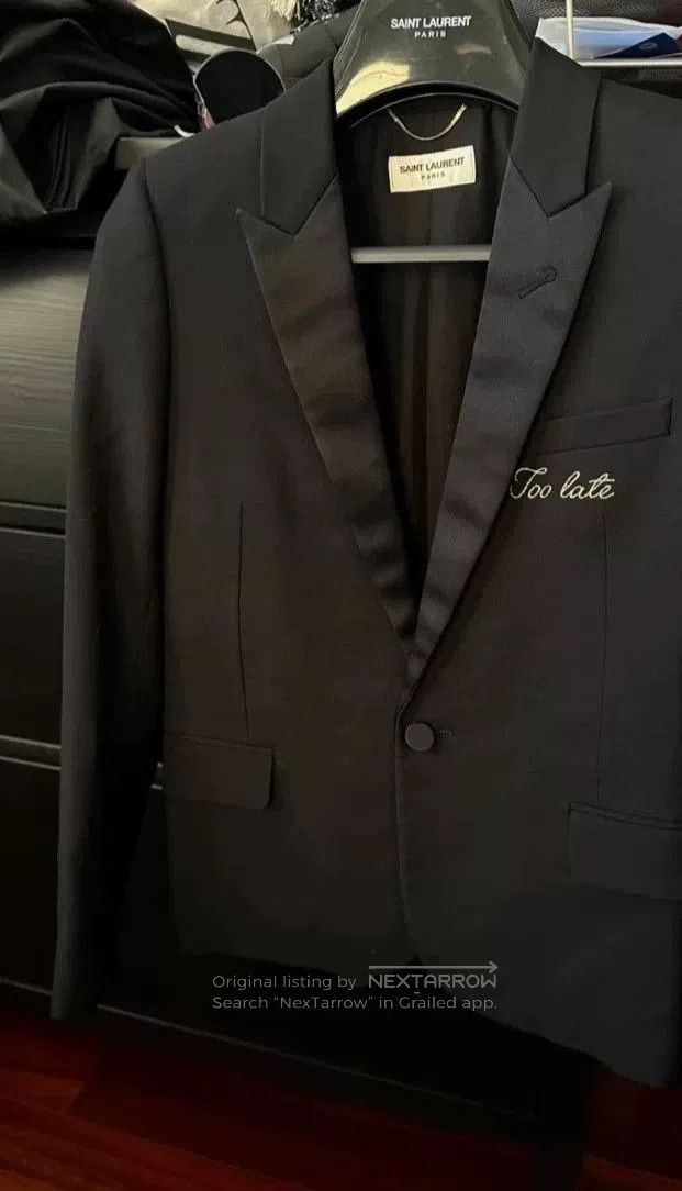 Saint Laurent Paris Saint Laurent Embroidered Black Blazer. Size US M / EU 48-50 / 2 - 1 Thumbnail