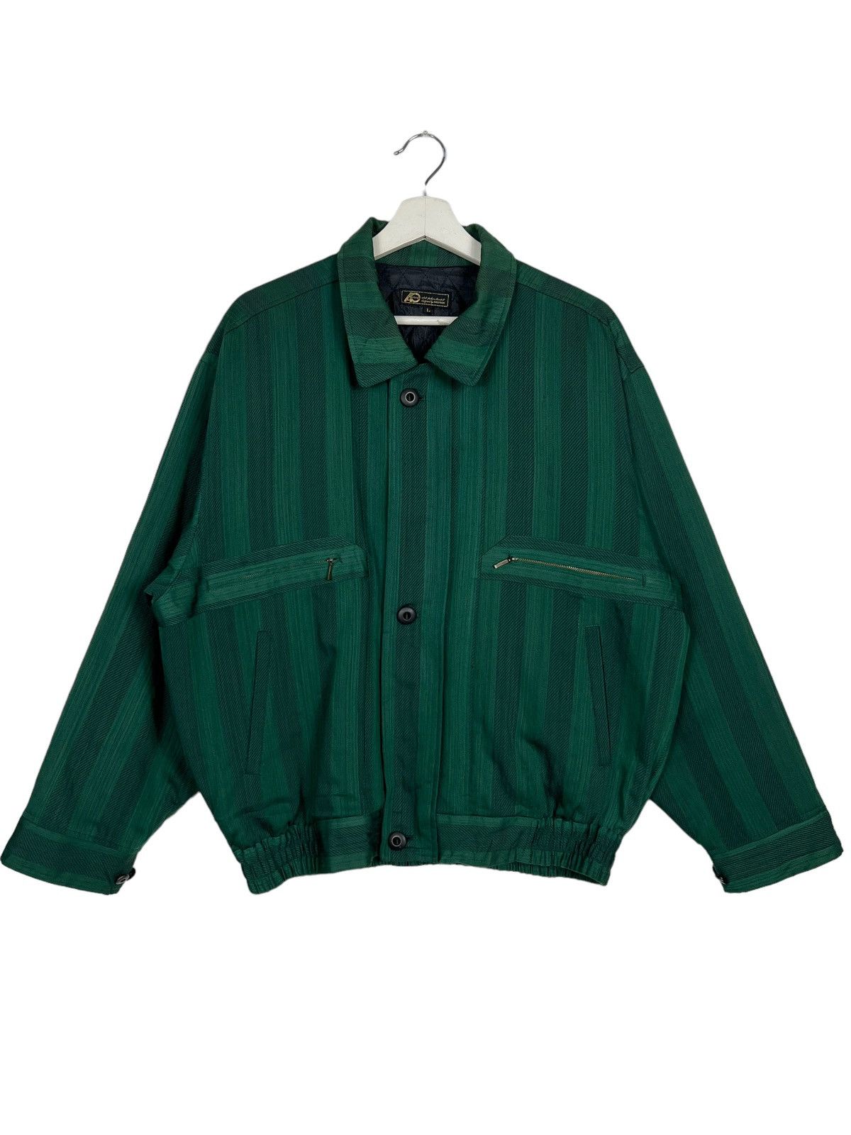 Issey Miyake × Japanese Brand 🔥 ISSEY MIYAKE ACEMAN STRIPE BOMBER JACKET Size US L / EU 52-54 / 3 - 2 Thumbnail