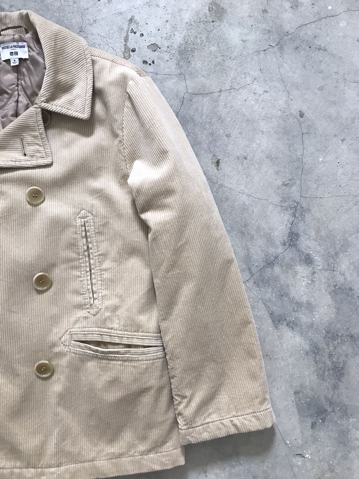 Uniqlo Ines De La Fressange Double Breasted Corduroy Peacoat Size M / US 6-8 / IT 42-44 - 3 Thumbnail