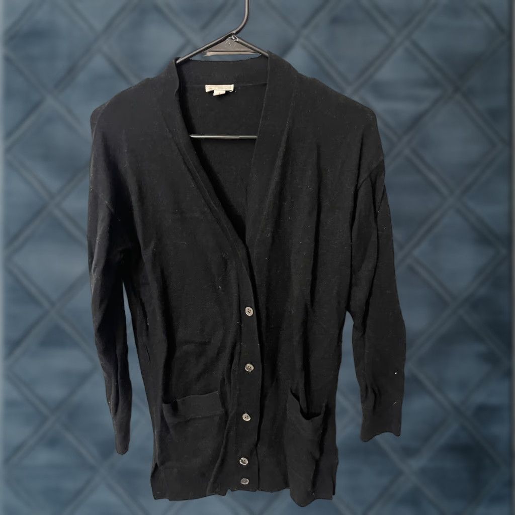 Gap Gap Cardigan Sweater Womens Size Small Black Polka Dot Long Sleeve V-Neck Pockets Classic Size S / US 4 / IT 40 - 1 Thumbnail