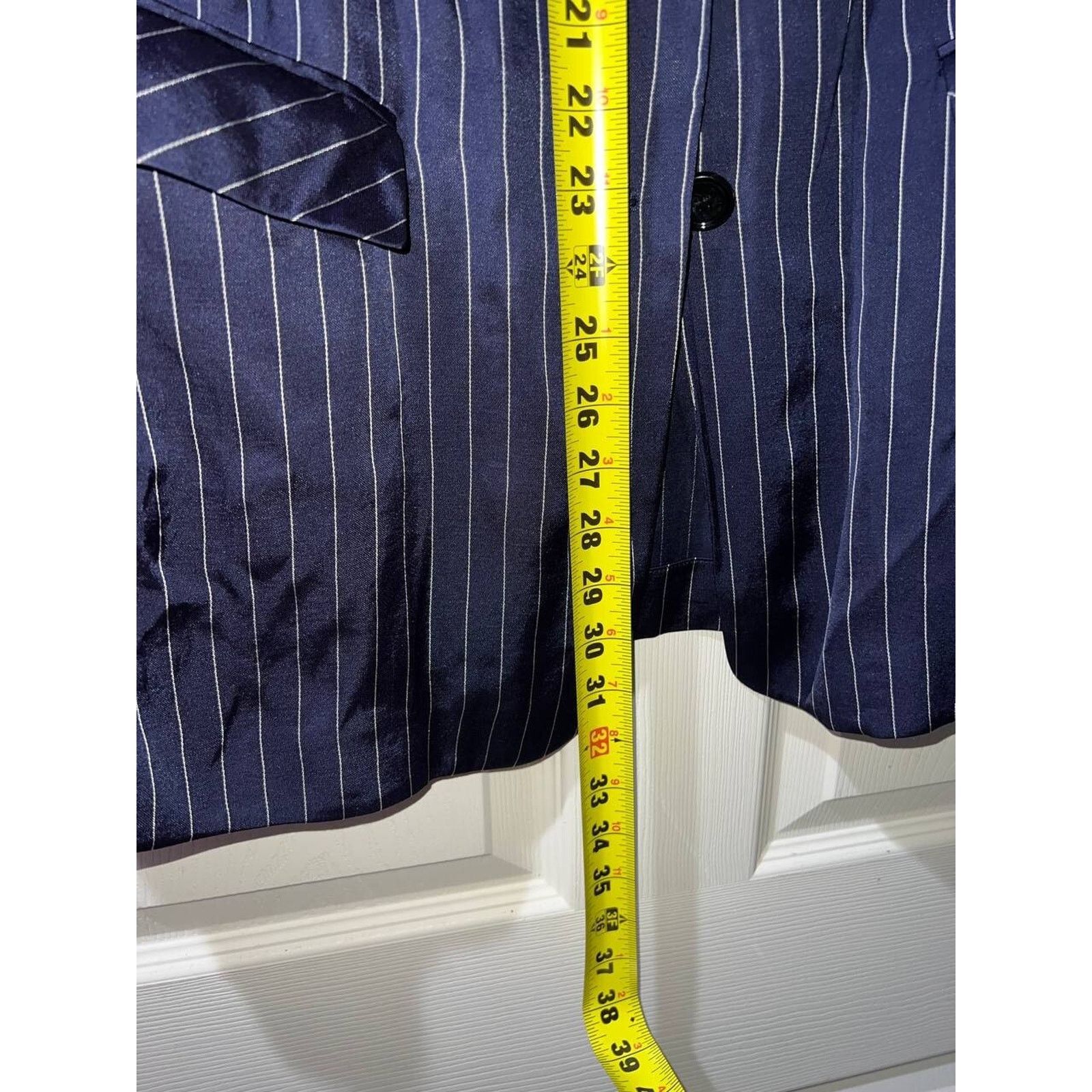 Hugo Boss Vintage HUGO BOSS women Blue Pinstripe Blazer XL 48 A000086 Size XL / US 12-14 / IT 48-50 - 5 Thumbnail