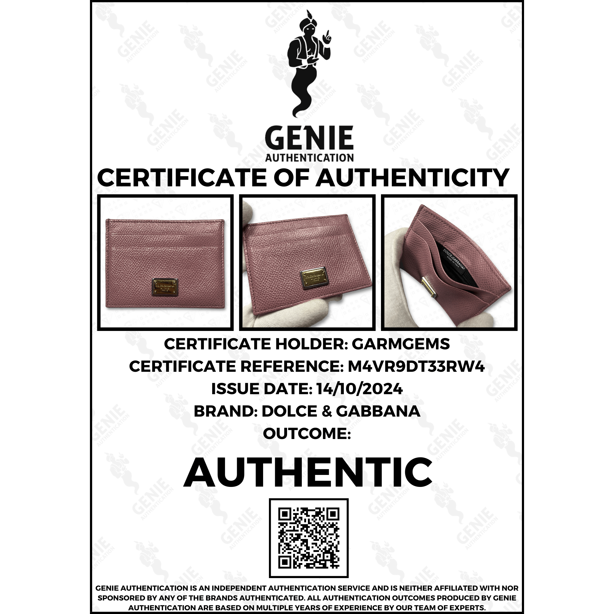 Dolce & Gabbana Dolce & Gabbana Plaque Calfskin Leather Cardholder Size ONE SIZE - 6 Thumbnail