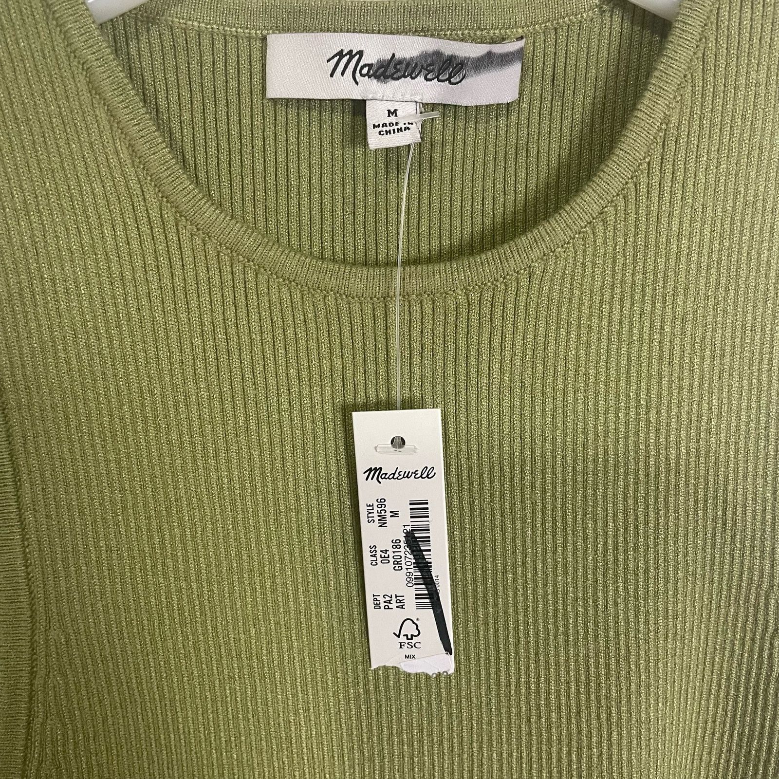 Madewell Madewell Snowy Phoebe Cutaway Ribbed Tank Top US Women's M Size M / US 6-8 / IT 42-44 - 3 Thumbnail
