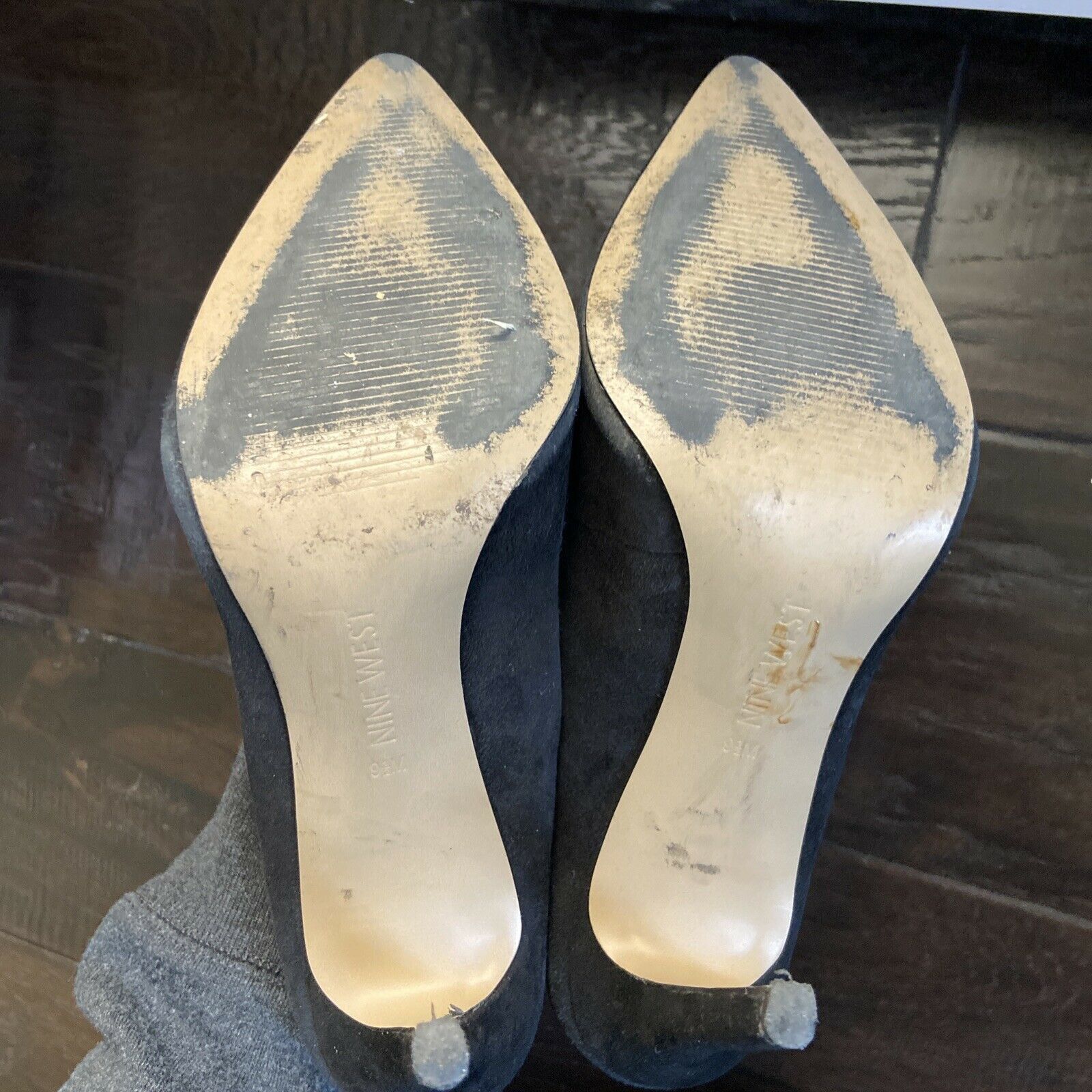 Nine West Nine West Felycia Black Suede Pointed Toe Heel Zipper 9.5 Size US 9.5 / IT 39.5 - 4 Thumbnail
