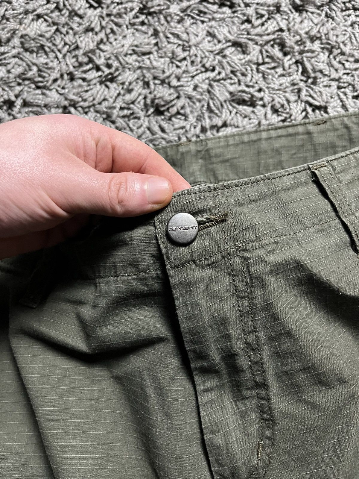 Carhartt Wip Carhartt WIP Regular Cargo Pants Olive Ripstop 33x32 Size US 33 - 6 Thumbnail