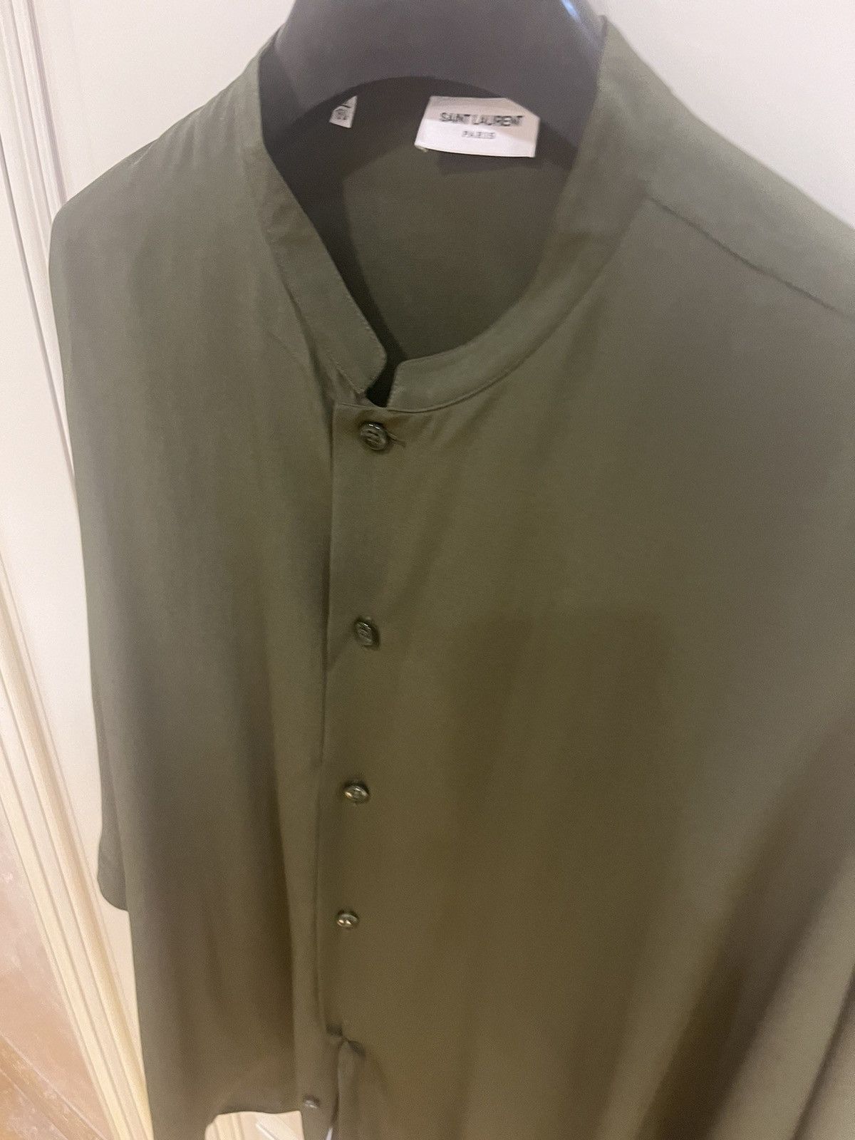 Saint Laurent Paris silk tunic shirt collar size40 in green Size US M / EU 48-50 / 2 - 16 Thumbnail