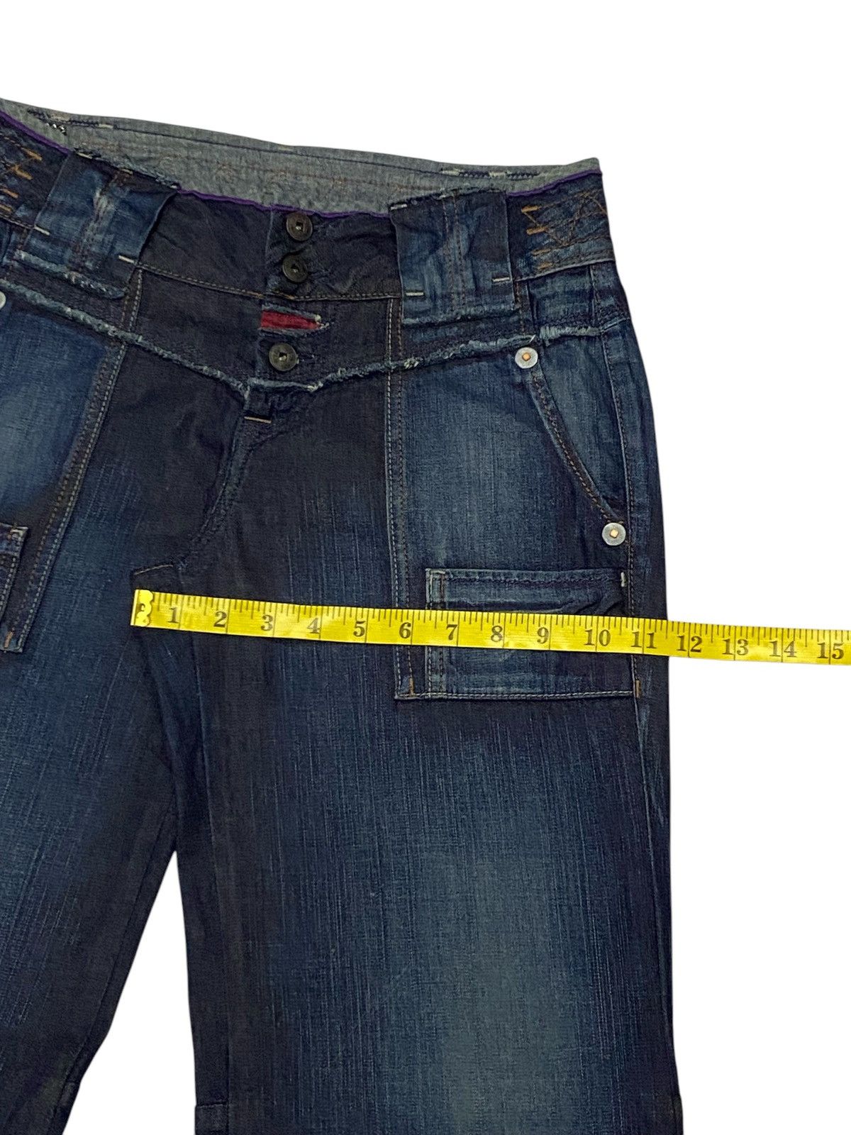 Marithe + Francois Girbaud 💃 Francois Girbaud Flare Wide Leg Palazzo Denim Jeans Size 29" - 20 Thumbnail