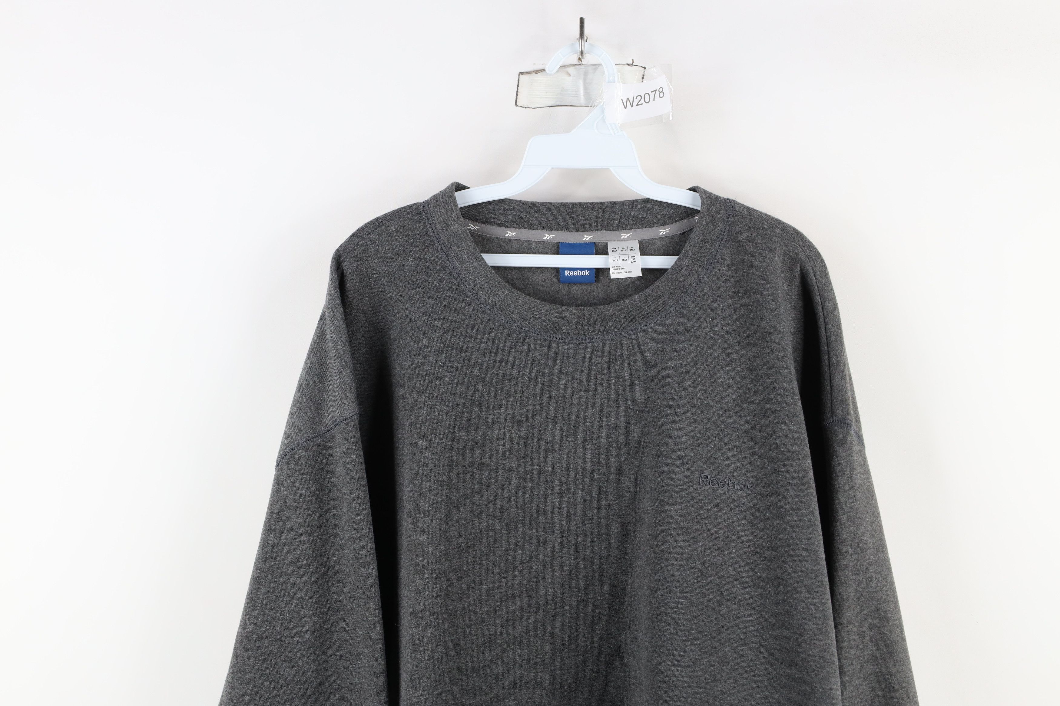 Reebok × Vintage Vintage Y2K Reebok Spell Crewneck Sweatshirt Heather Gray Size US XXL / EU 58 / 5 - 2 Thumbnail