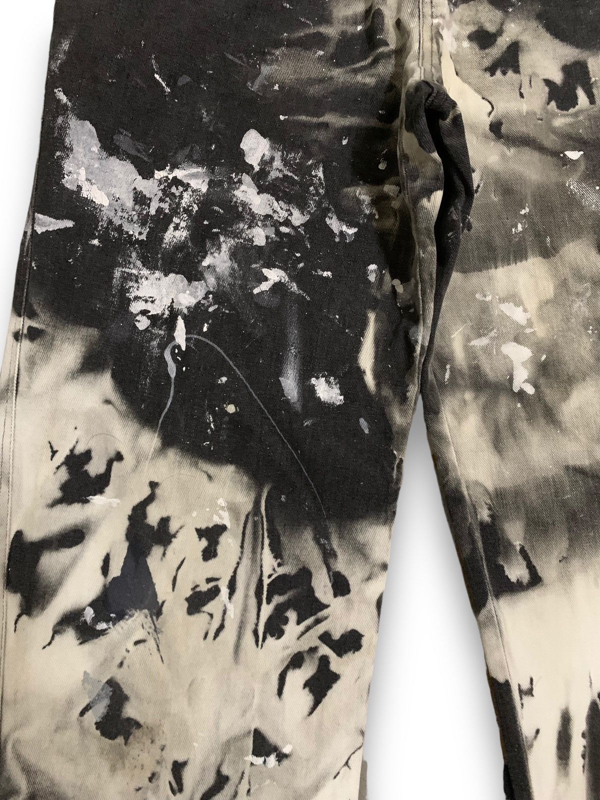If Six Was Nine St.Paradiso Tie dye Acid Wash Style Splatter Loose Fit Jeans Size US 34 / EU 50 - 8 Thumbnail