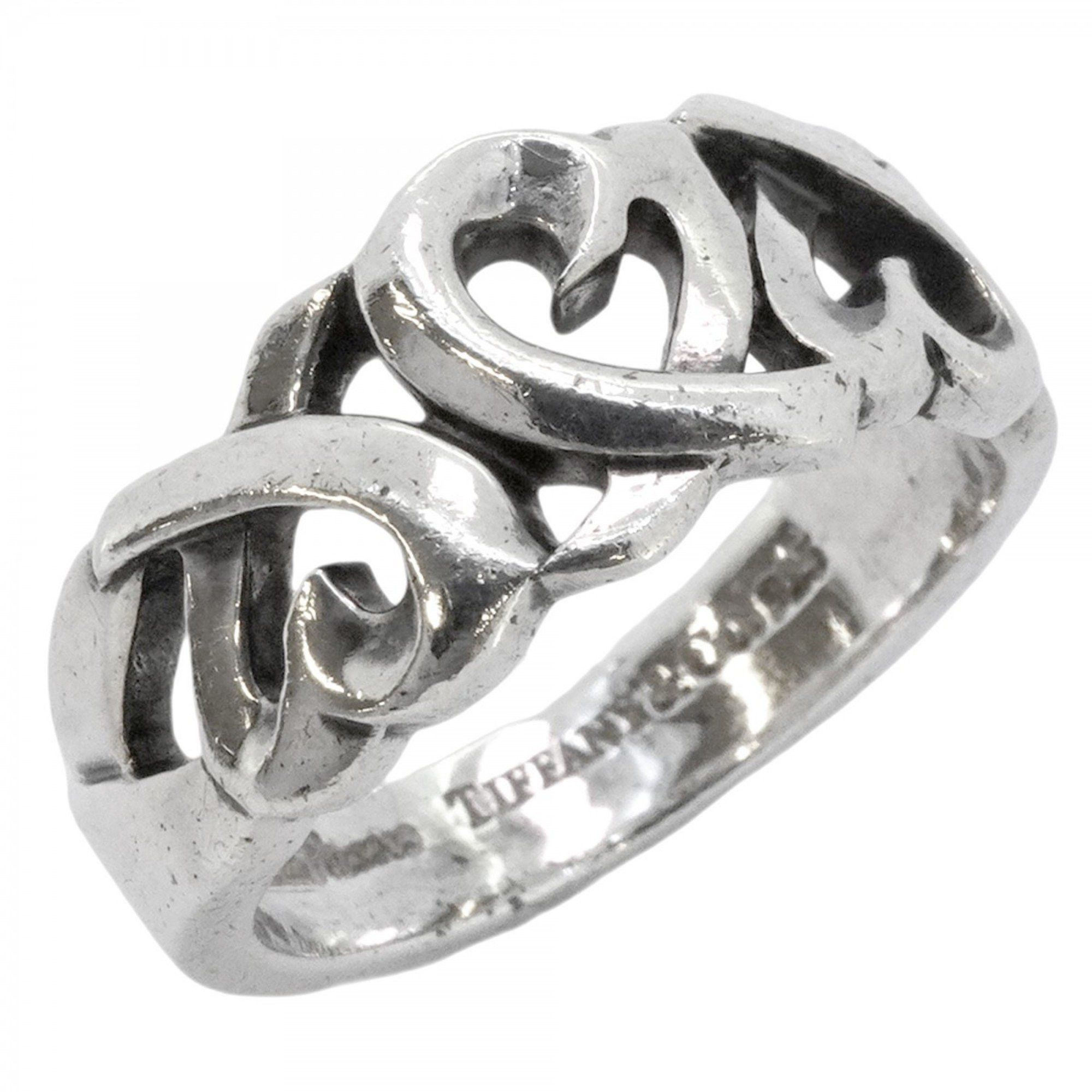 アクセサリー Tiffany&Co. Love and Kiss Ring silver925 Tiffany & Co. Sterling Silver Crossover Kiss Ring 1990 Size