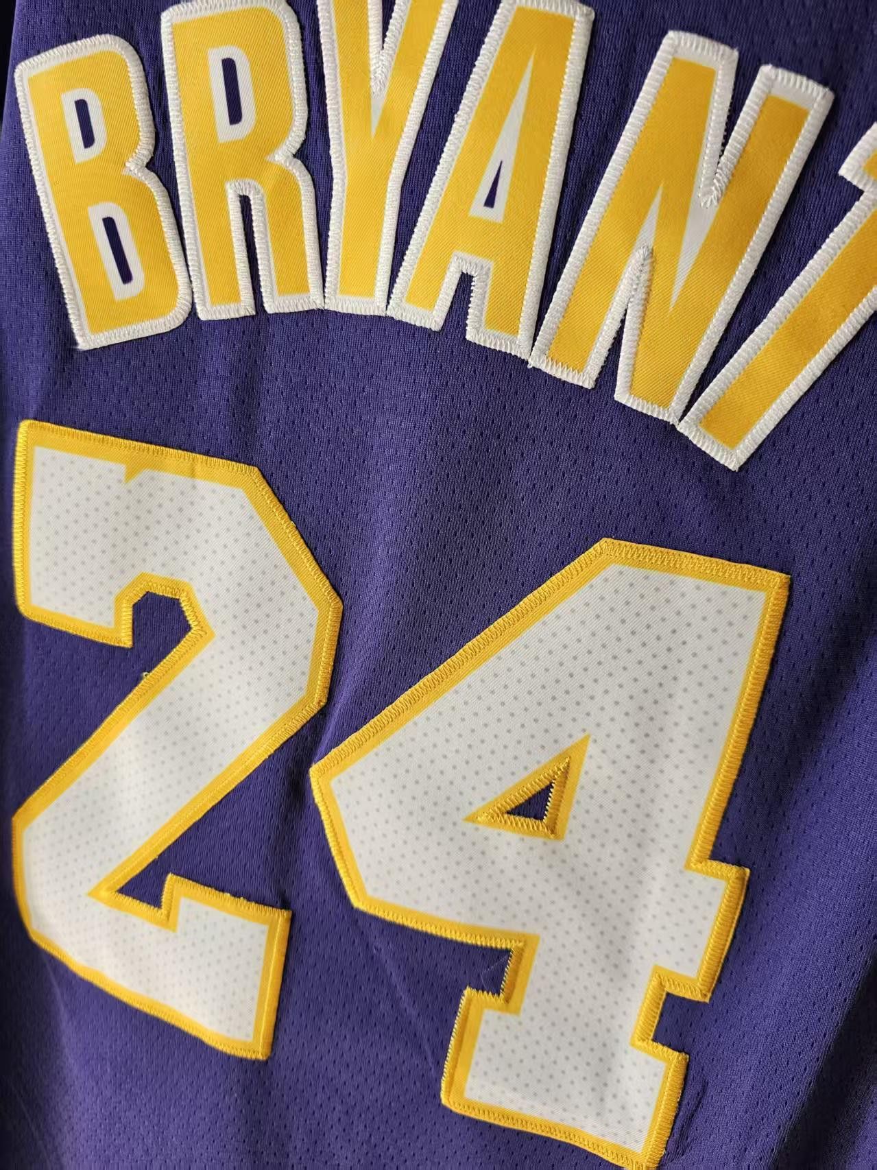 NBA Los Angeles Lakers 24 Kobe Bryant Jersey Stitched Purple Size US M / EU 48-50 / 2 - 5 Thumbnail