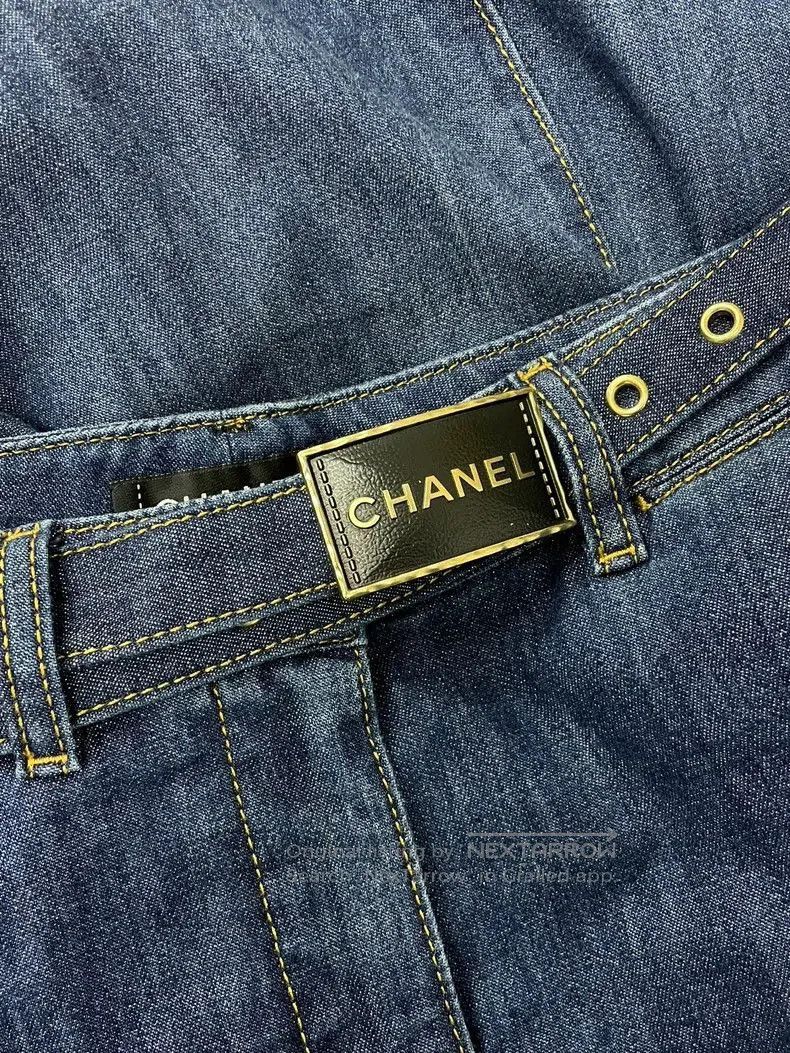 Chanel Chanel Blue Wide-Leg Denim Jeans. Size US 34 / EU 50 - 2 Thumbnail