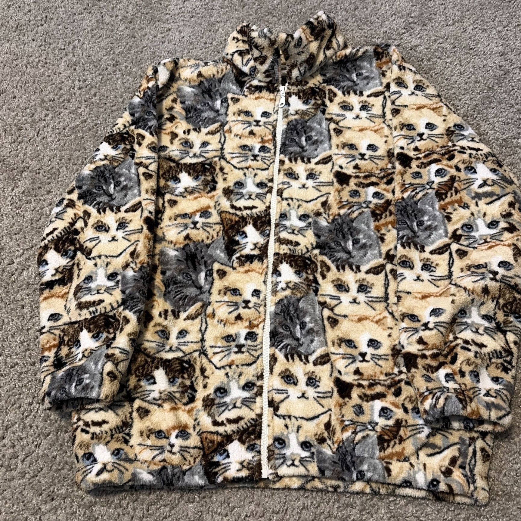 Vintage VINTAGE BonWorth Cats All Over Print Fleece Jacket Womens Petite XSP XS Full Zip Size XS / US 0-2 / IT 36-38 - 5 Thumbnail