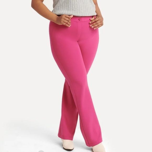 Betabrand Betabrand Womens XL Pink Boot Cut Two-Pocket Dress Pant Yoga