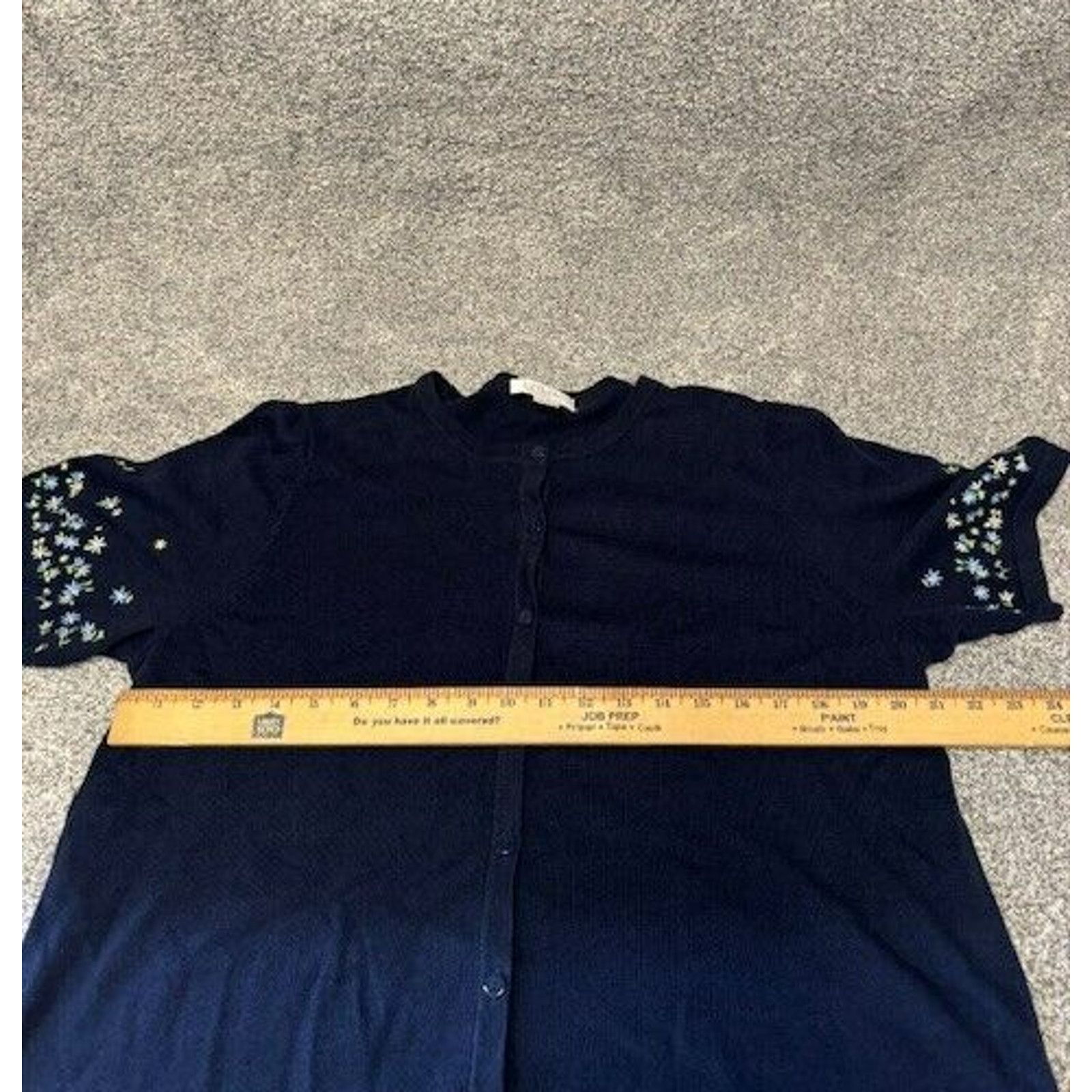 Other CJ Banks Top Plus 1X Floral Embroidery Navy Grandmacore Y2K Size XL / US 12-14 / IT 48-50 - 2 Thumbnail