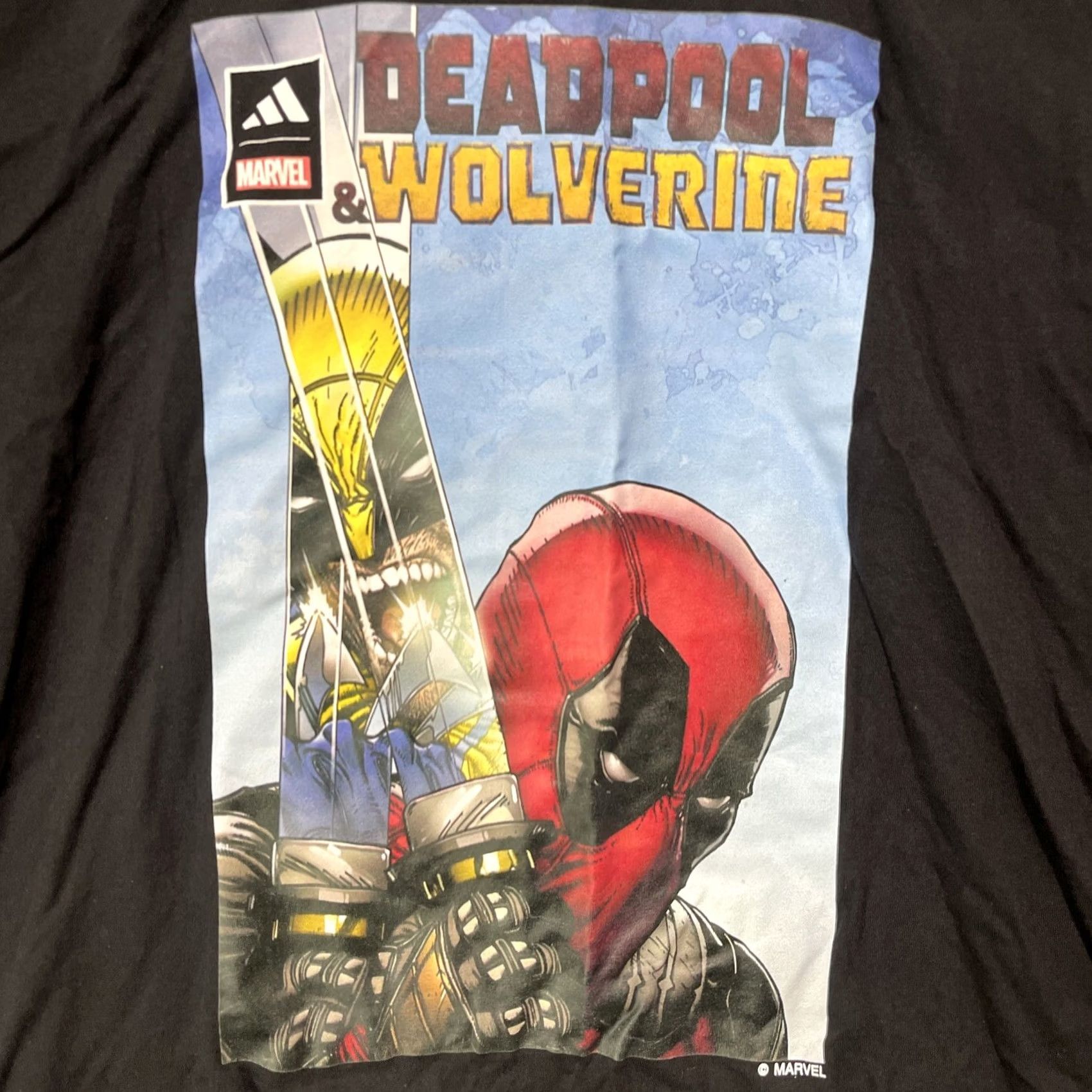 Adidas Deadpool Wolverine Shirt Mens 2XL Black Adidas Marvel Superheroes Comic Cover Shirt Size US XXL / EU 58 / 5 - 4 Thumbnail