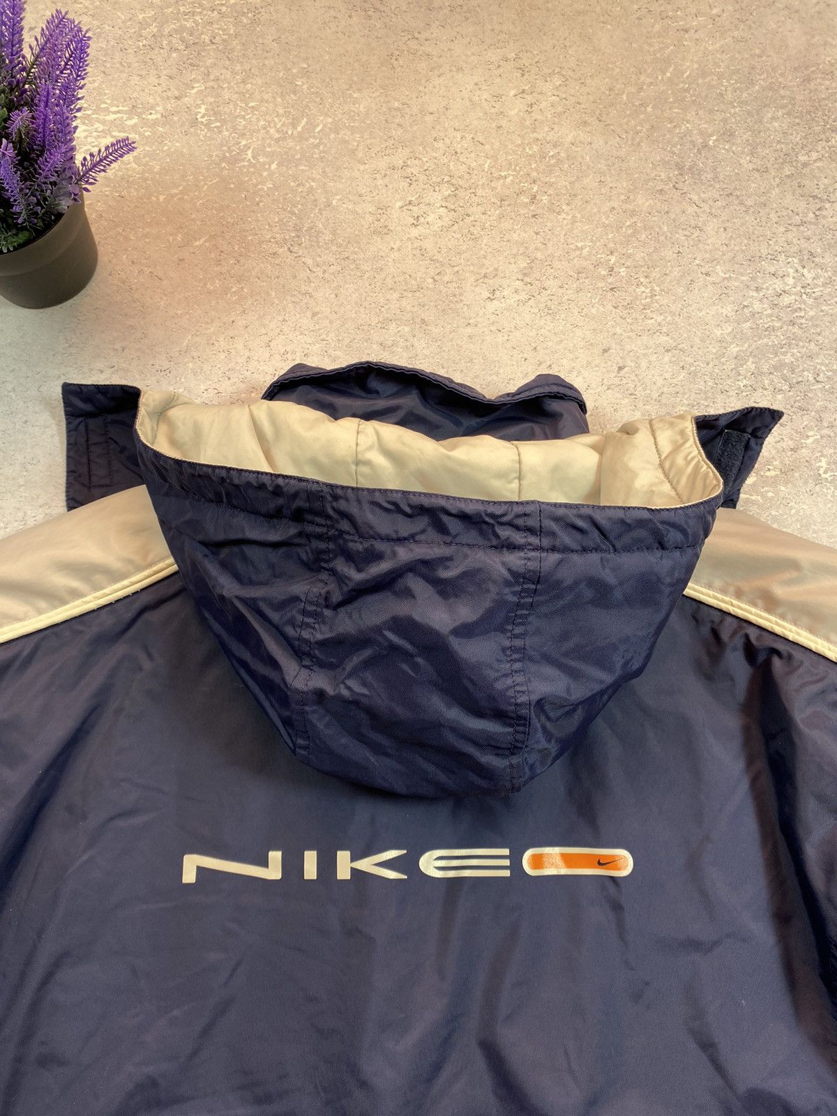 Vintage Vintage Nike 90s Blue Winter jacket with big centre logo Size US XL / EU 56 / 4 - 6 Thumbnail